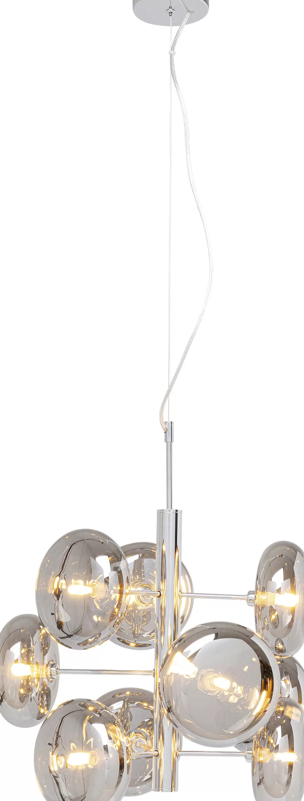 Lustre suspendu design moderne KARE - Finition chromée brillante pour intérieur élégant