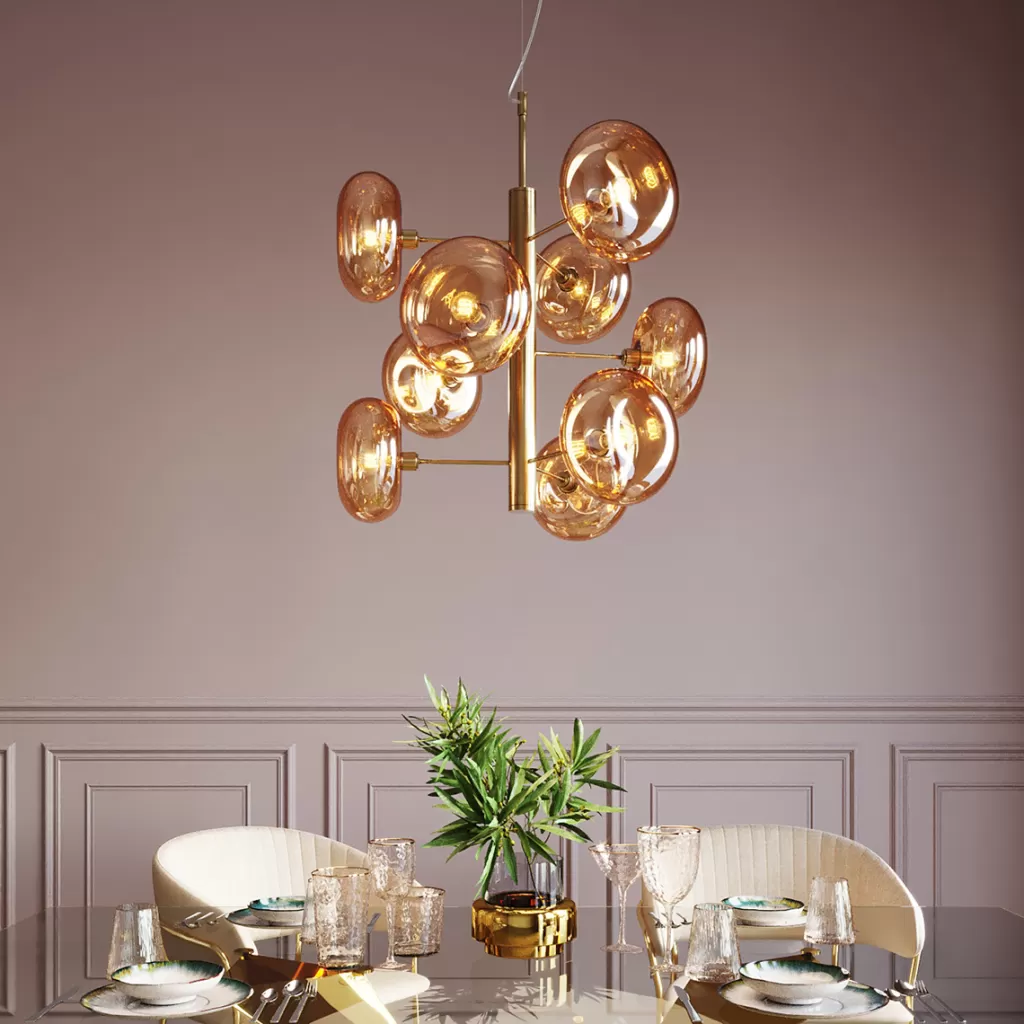 Luminaire suspendu HEADLIGHT en laiton vieilli - Design contemporain KARE pour éclairage d'intérieur élégant