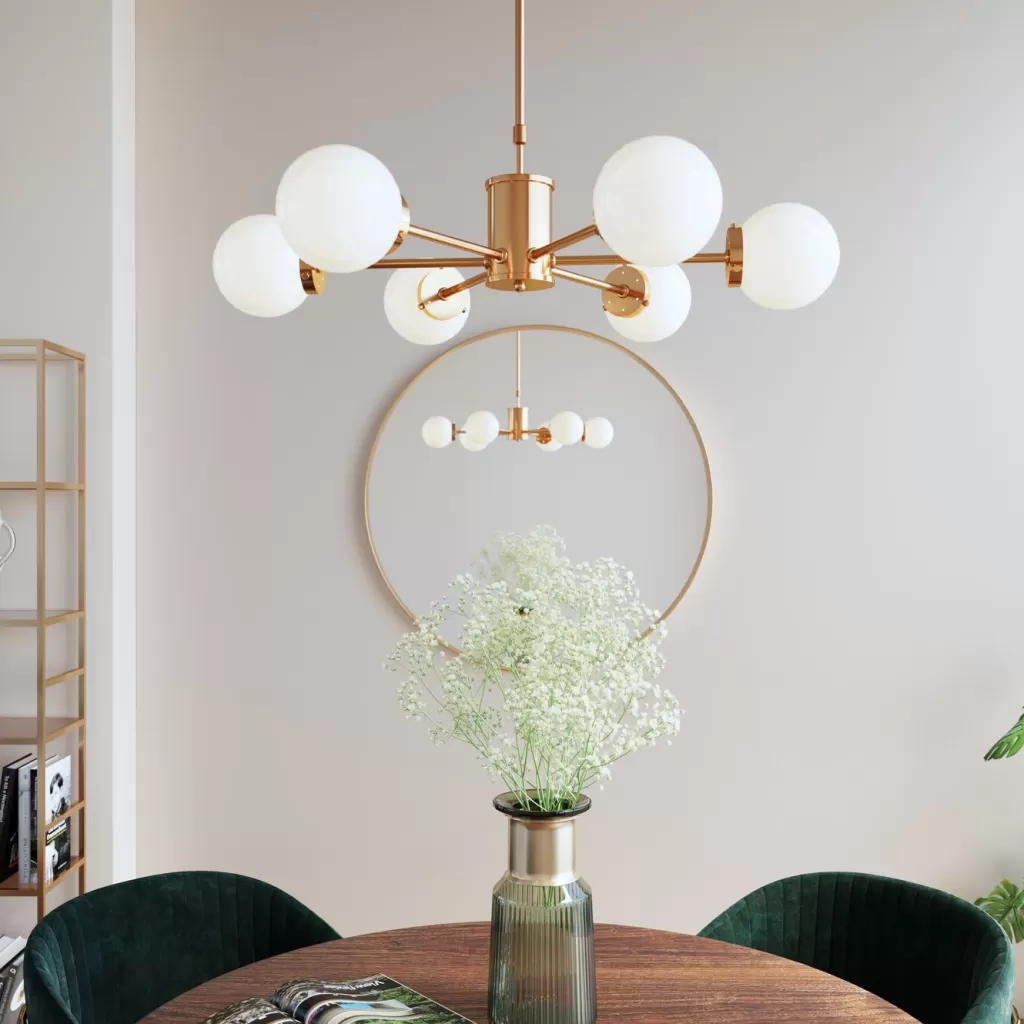 Lustre suspendu design Céleste Doré - Élégance moderne avec diamètre 70 cm - Création KARE Design