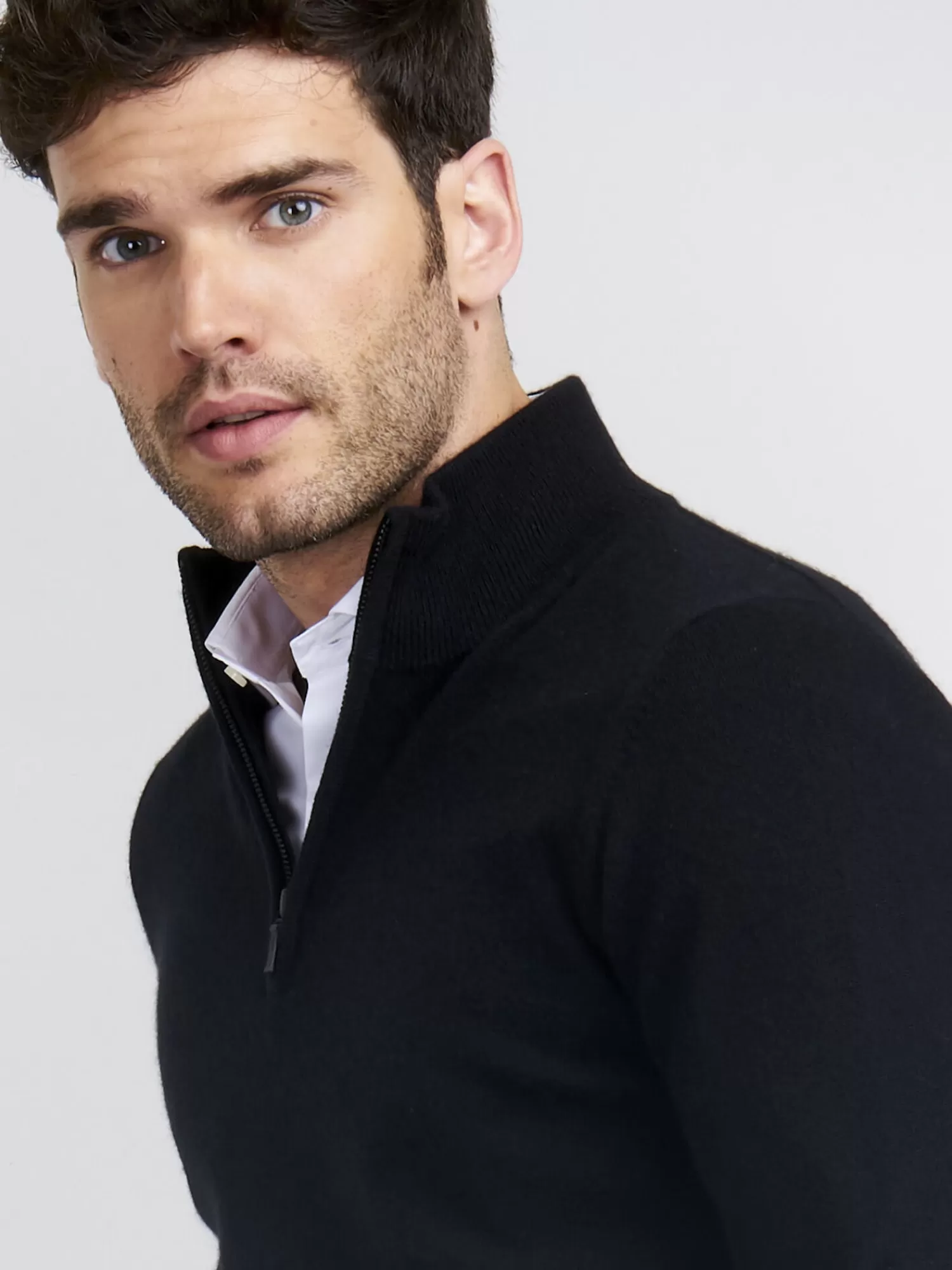 Pull Homme à Col Montant avec Fermeture Éclair - Style Décontracté et Élégant