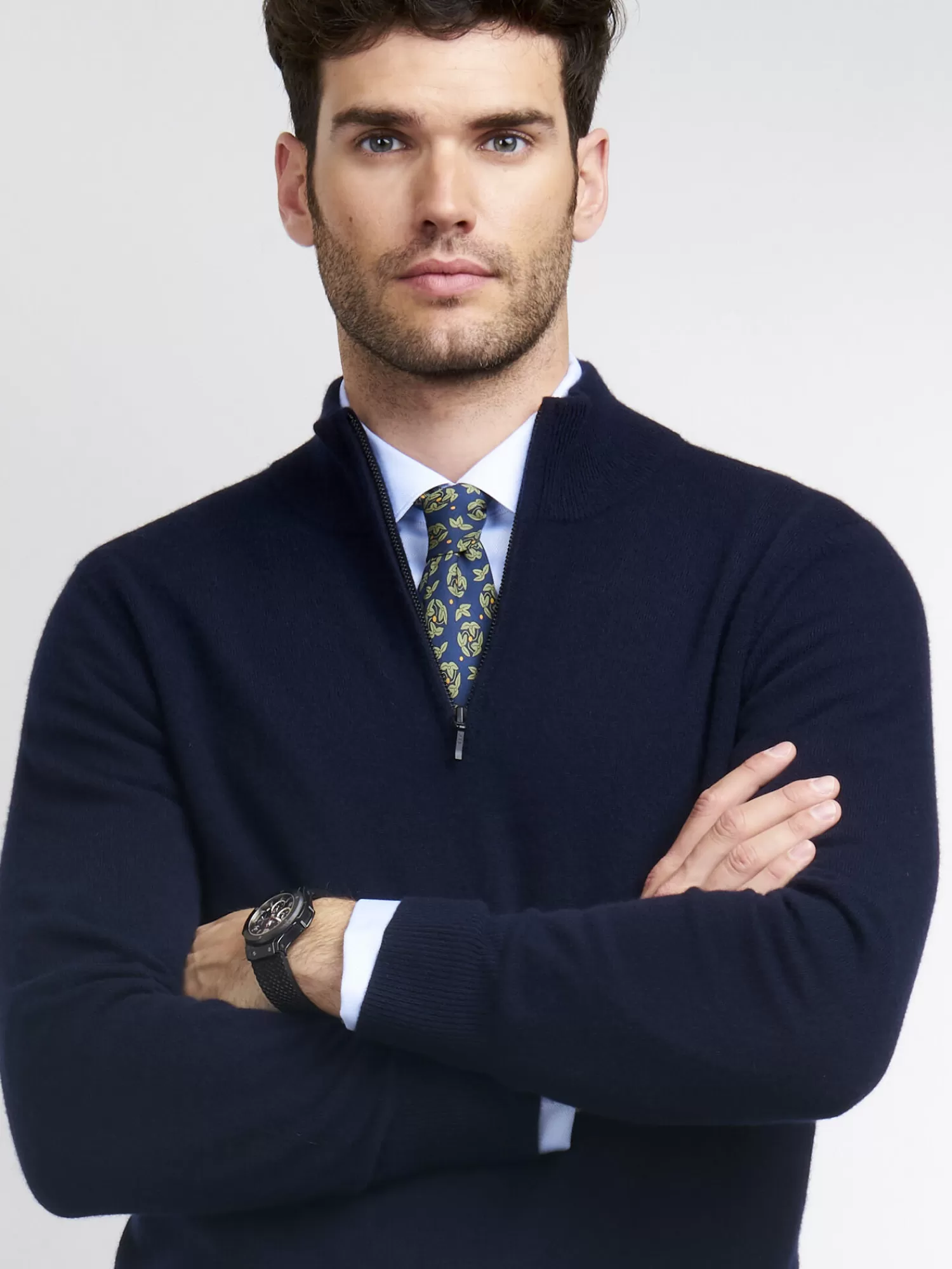 Pull Homme Décontracté à Col Montant avec Zip Pratique - Style Moderne et Confortable