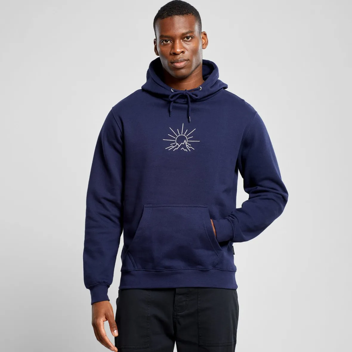 Sweat capuche Falun Mountain Line - Bleu marine en liquidation express | Dernières pièces disponibles