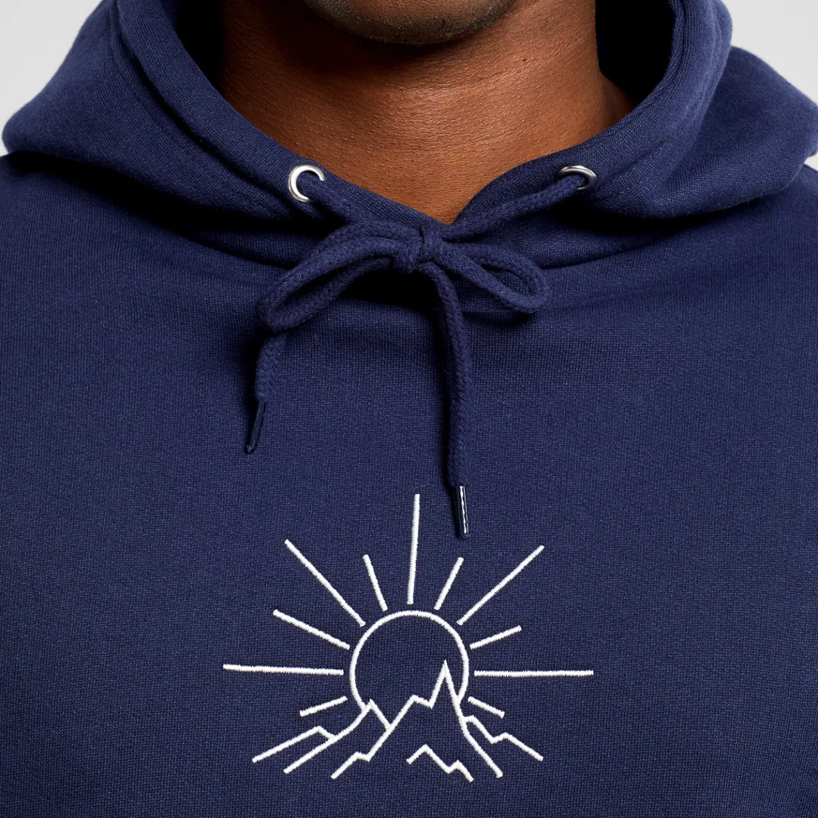 Sweat capuche Falun Mountain Line - Bleu marine en liquidation express | Dernières pièces disponibles
