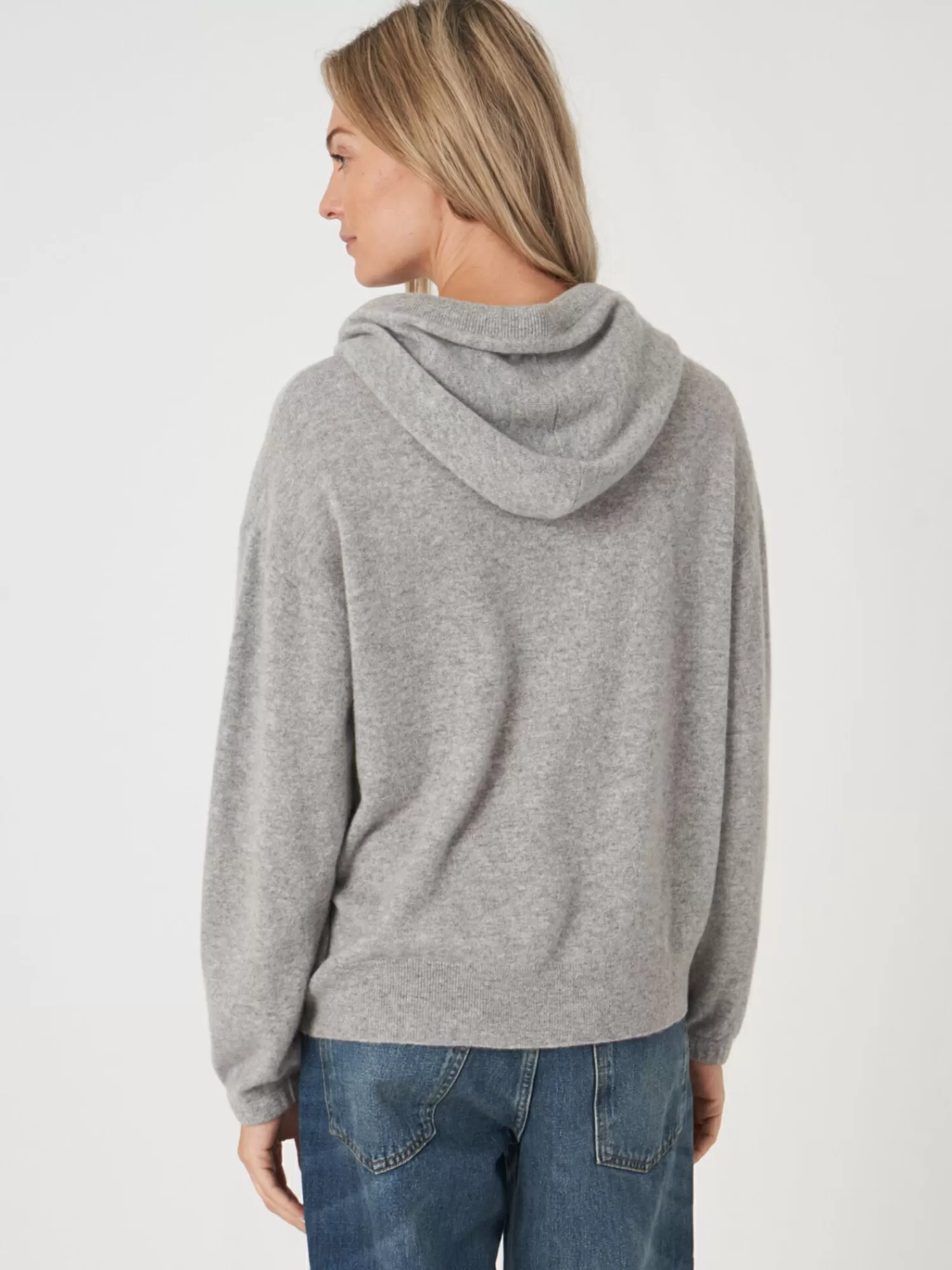 Doudoune légère en cachemire bio pour femme - Manches bouffantes confortables - Prix doux & éco-responsable