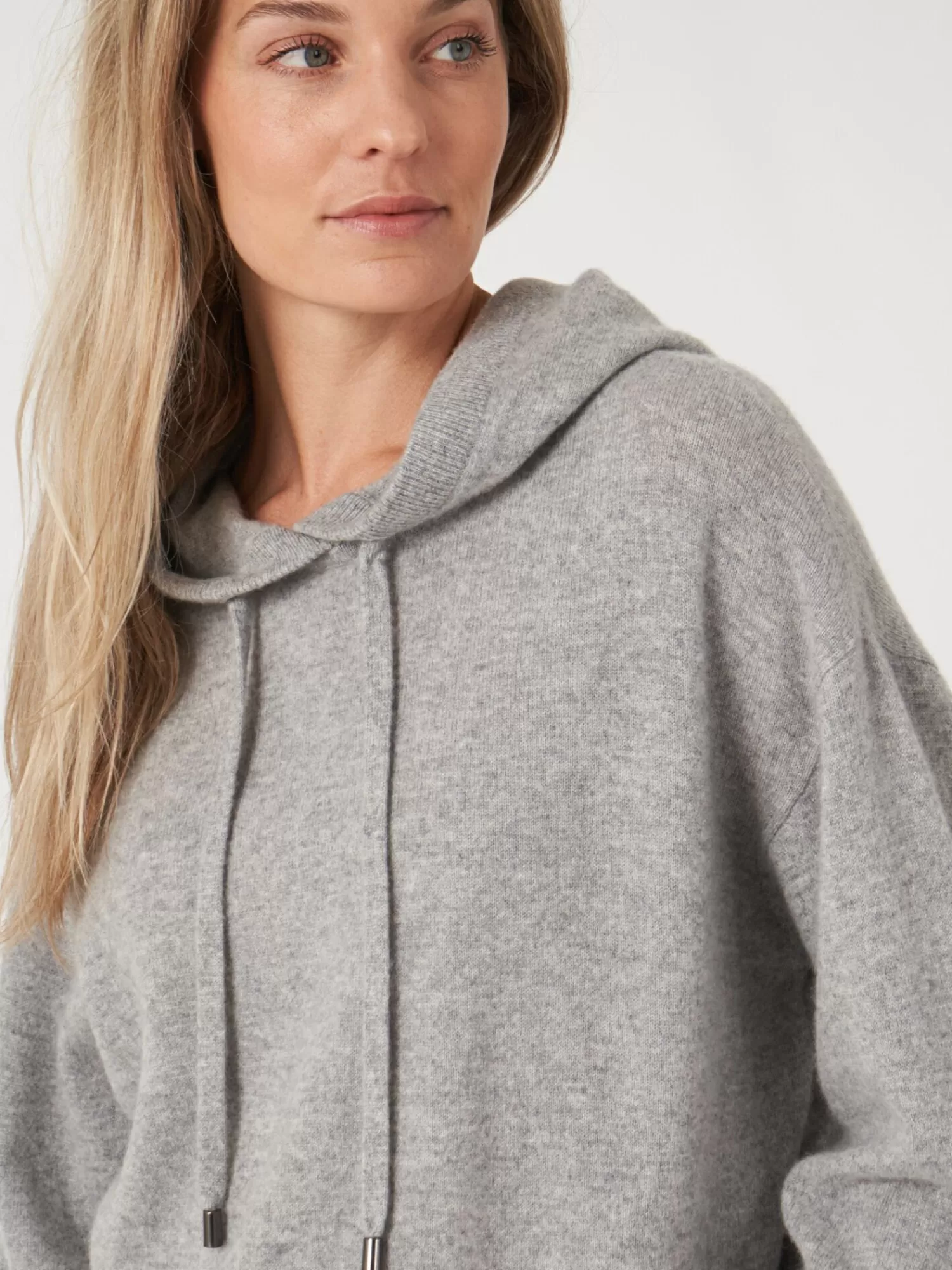 Doudoune légère en cachemire bio pour femme - Manches bouffantes confortables - Prix doux & éco-responsable
