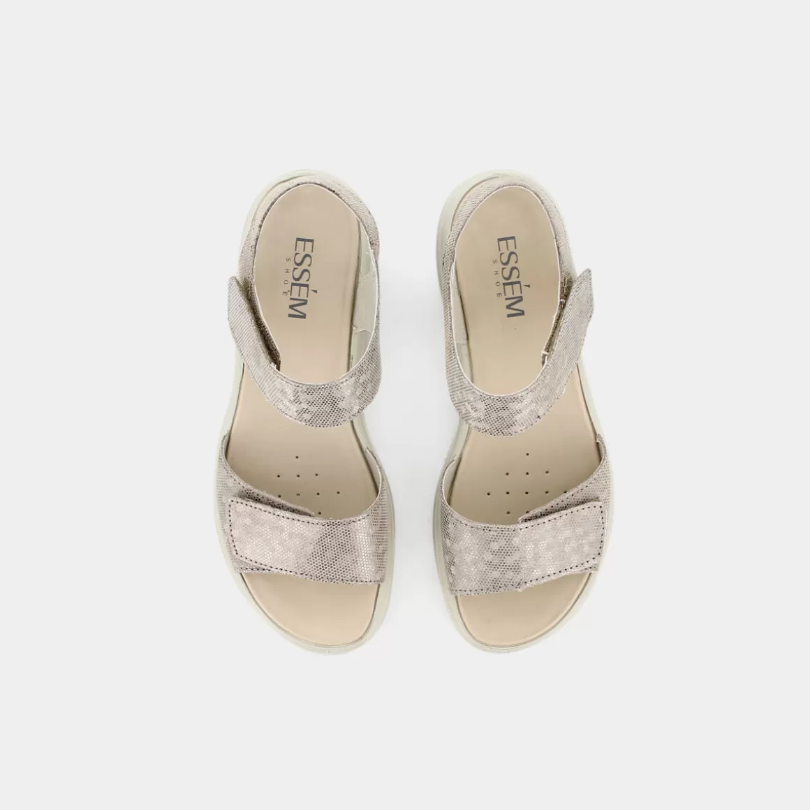 ESSEM Sandales Femme IM-E23D08 - Visone/Beige Sable | Confort Élégant Printemps-Été