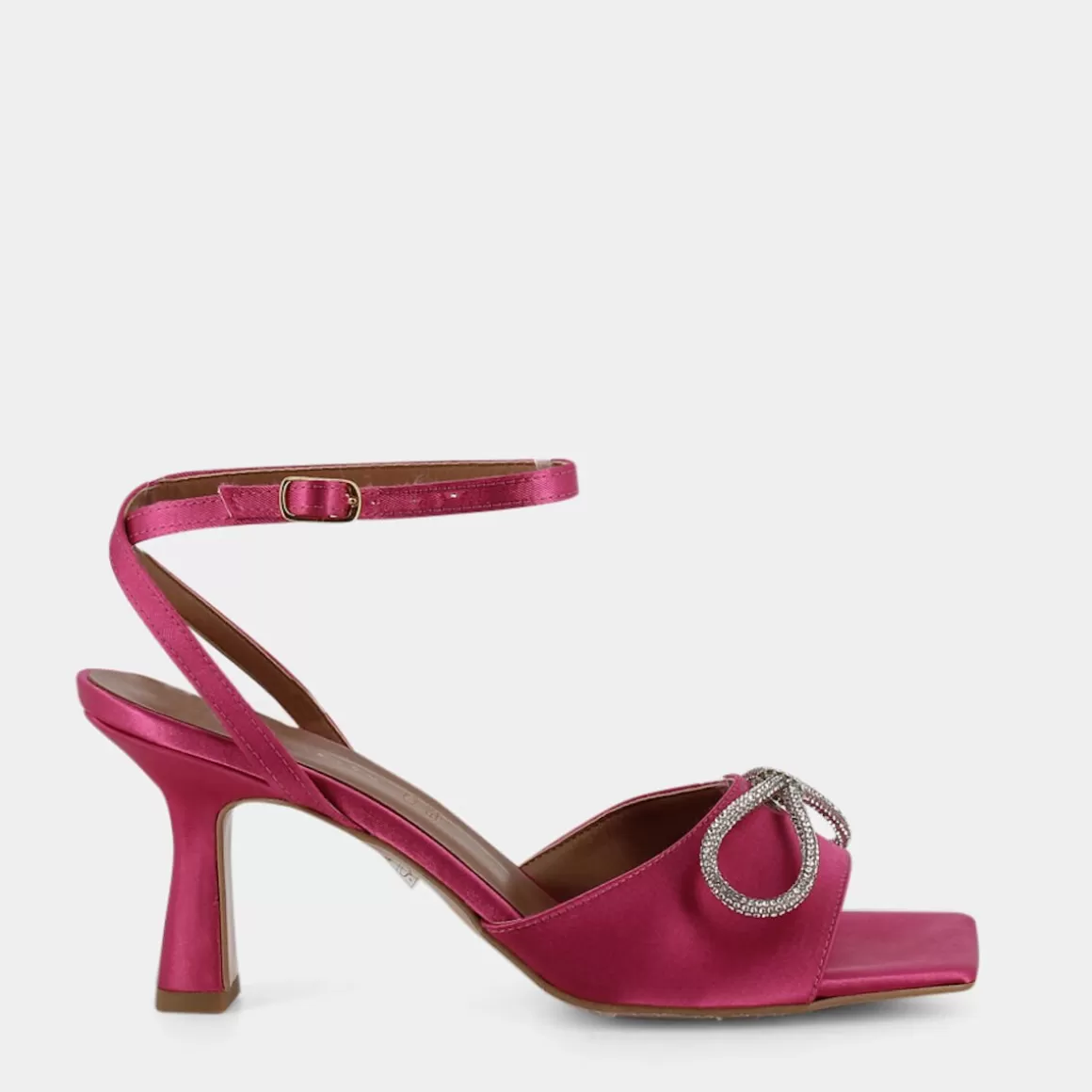 Escarpins féminins Fuchsia SHEEN Is-E22D-03 - Sandales à talons roses printanières élégantes pour tenues décontractées, modèle confortable en cuir souple avec semelle antidérapante
