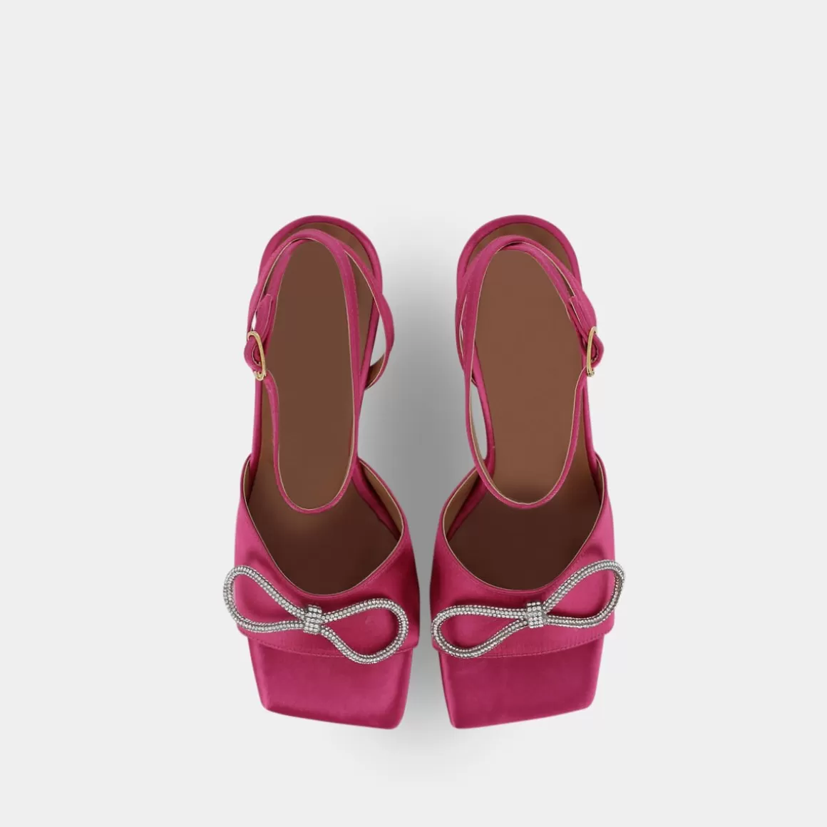 Escarpins féminins Fuchsia SHEEN Is-E22D-03 - Sandales à talons roses printanières élégantes pour tenues décontractées, modèle confortable en cuir souple avec semelle antidérapante