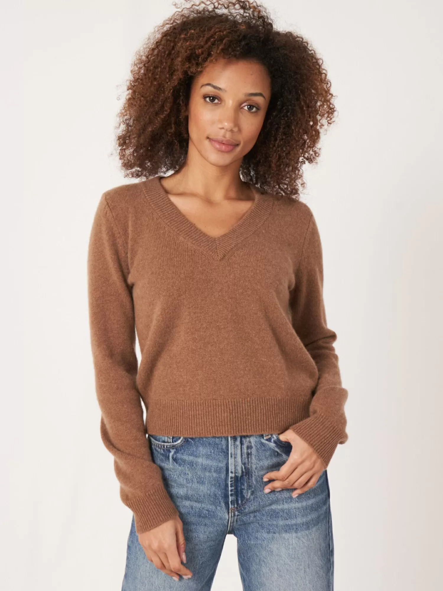 Nouveauté Korte : Pull en Cachemire Décontracté Chic avec Encolure en V pour Femme