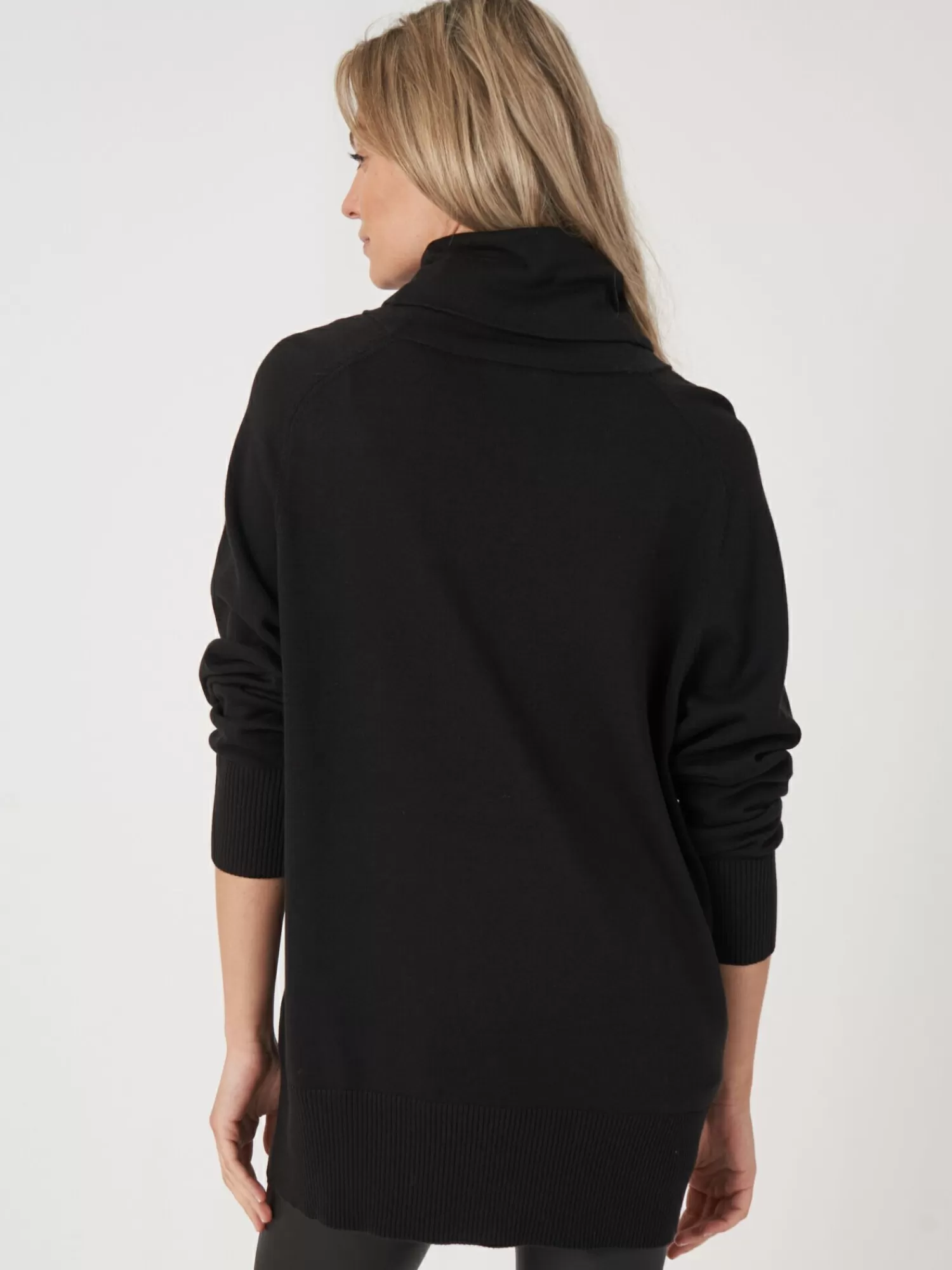 Col roulé féminin en maille douce - Pull longue taille élégant pour looks d'hiver