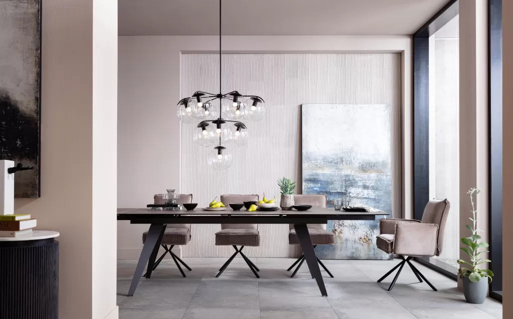 Lustre suspendu design Lasmina Bunch par KARE - Diamètre 91 cm, idéal pour salon contemporain