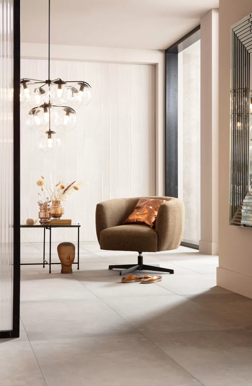 Lustre suspendu design Lasmina Bunch par KARE - Diamètre 91 cm, idéal pour salon contemporain
