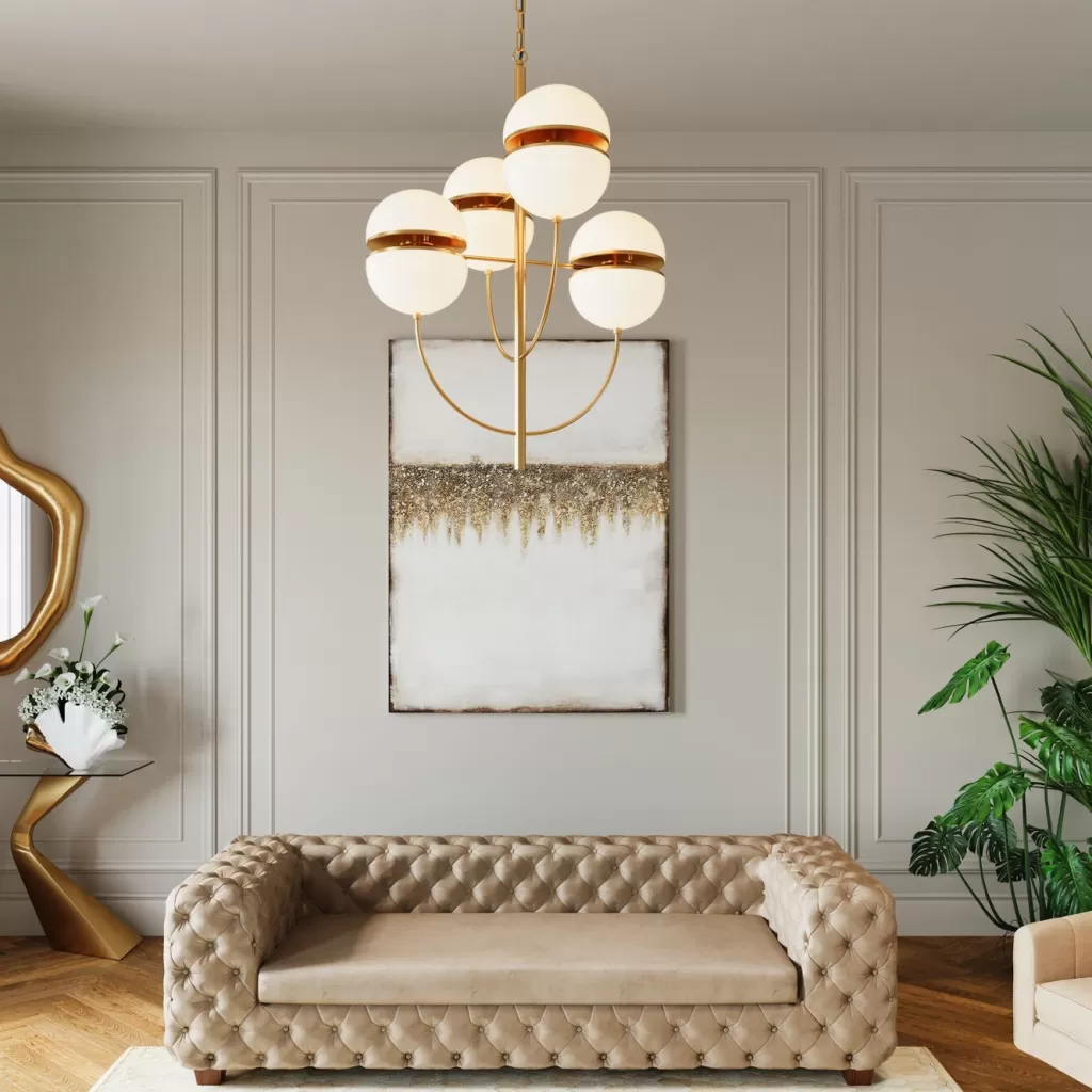 Luminaire Suspendu Élégant Leisha Bunch par KARE Design - Diamètre 76 cm, Design Contemporain pour Intérieurs Modernes