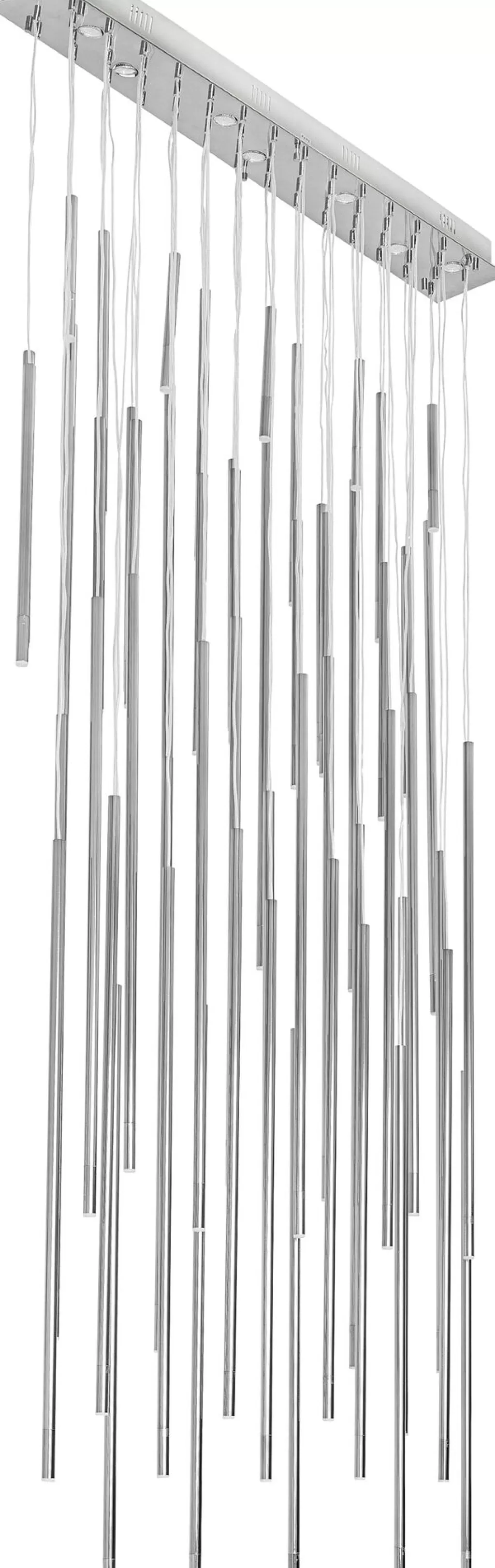 Lustre suspendu design Vegas Deluxe - KARE Living Collection en finition chromé avec éclairage LED intégré