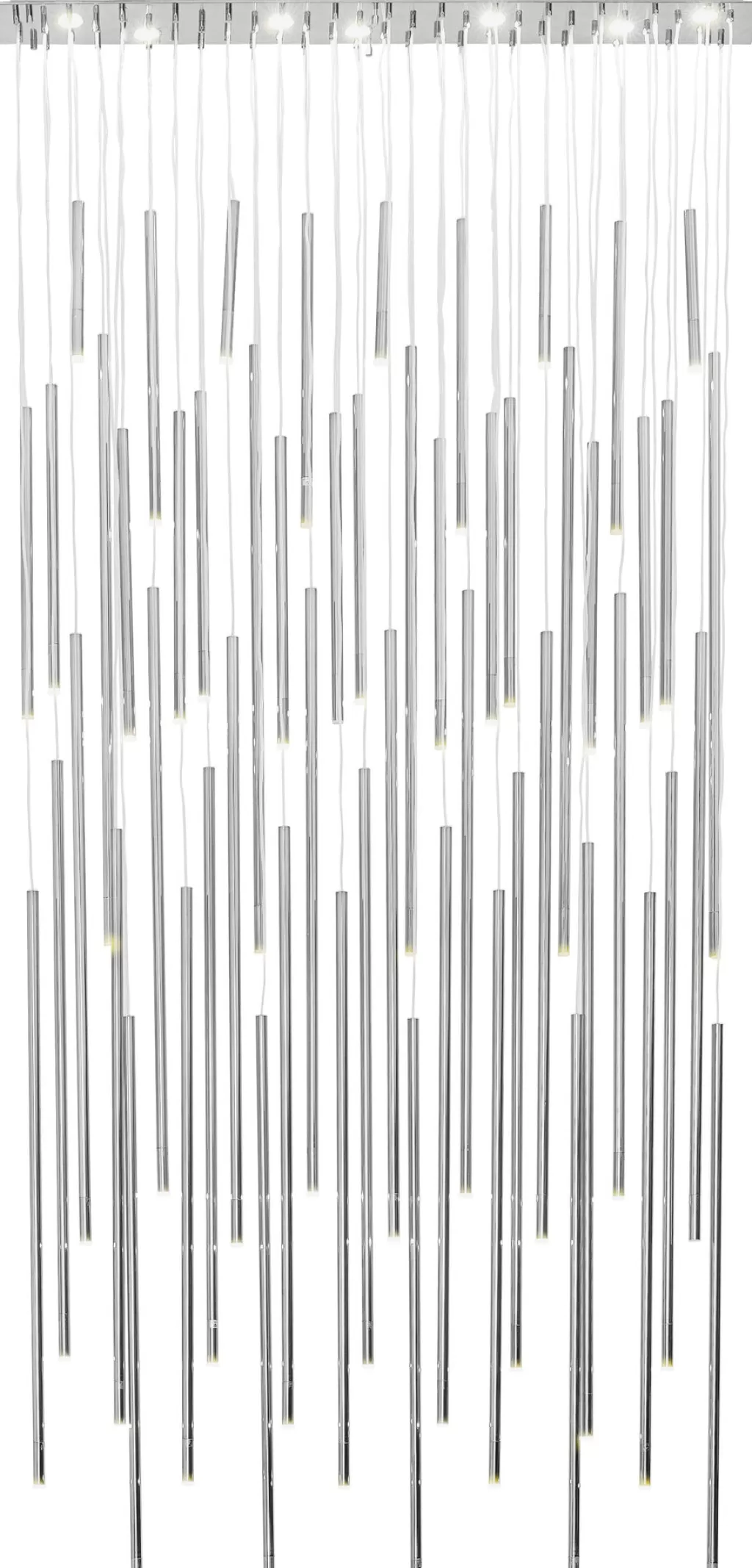 Lustre suspendu design Vegas Deluxe - KARE Living Collection en finition chromé avec éclairage LED intégré