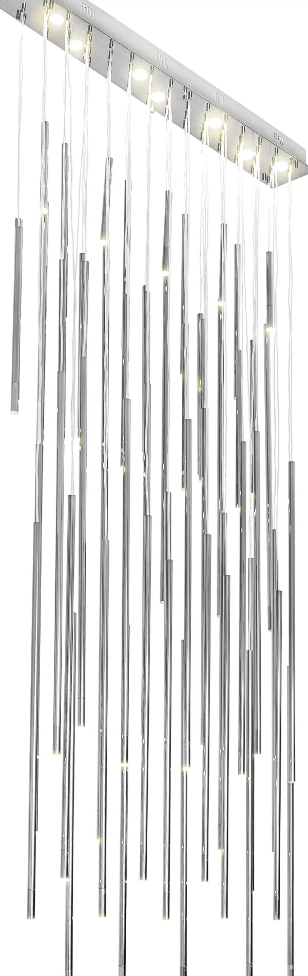 Lustre suspendu design Vegas Deluxe - KARE Living Collection en finition chromé avec éclairage LED intégré