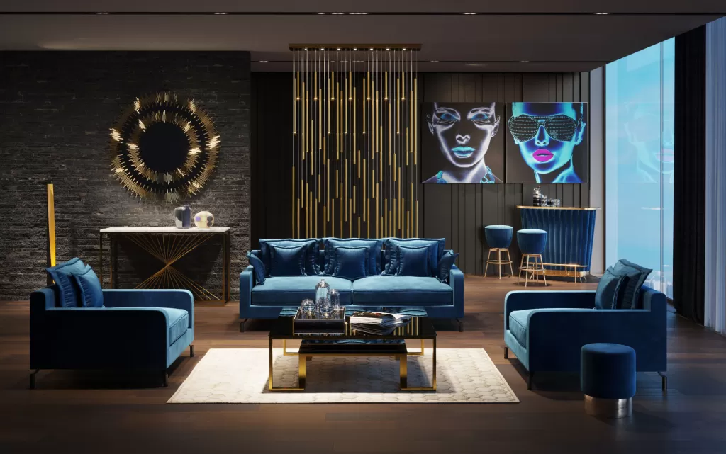 Lustre design contemporain KARE Living Vegas Deluxe en cuivre vieilli avec éclairage LED intégré - Suspension élégante pour ambiance chaleureuse