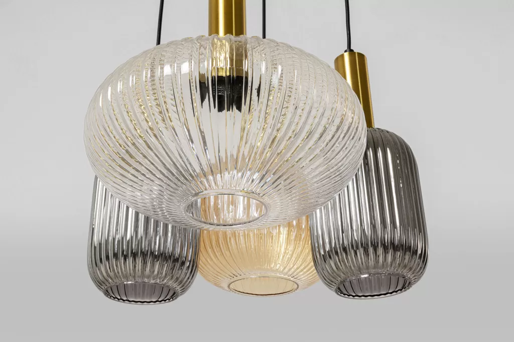 Lustre suspendu design contemporain - Modèle Quattro Lobby par KARE Design 
Diamètre 50 cm - Idéal pour éclairer élégamment entrée ou salon