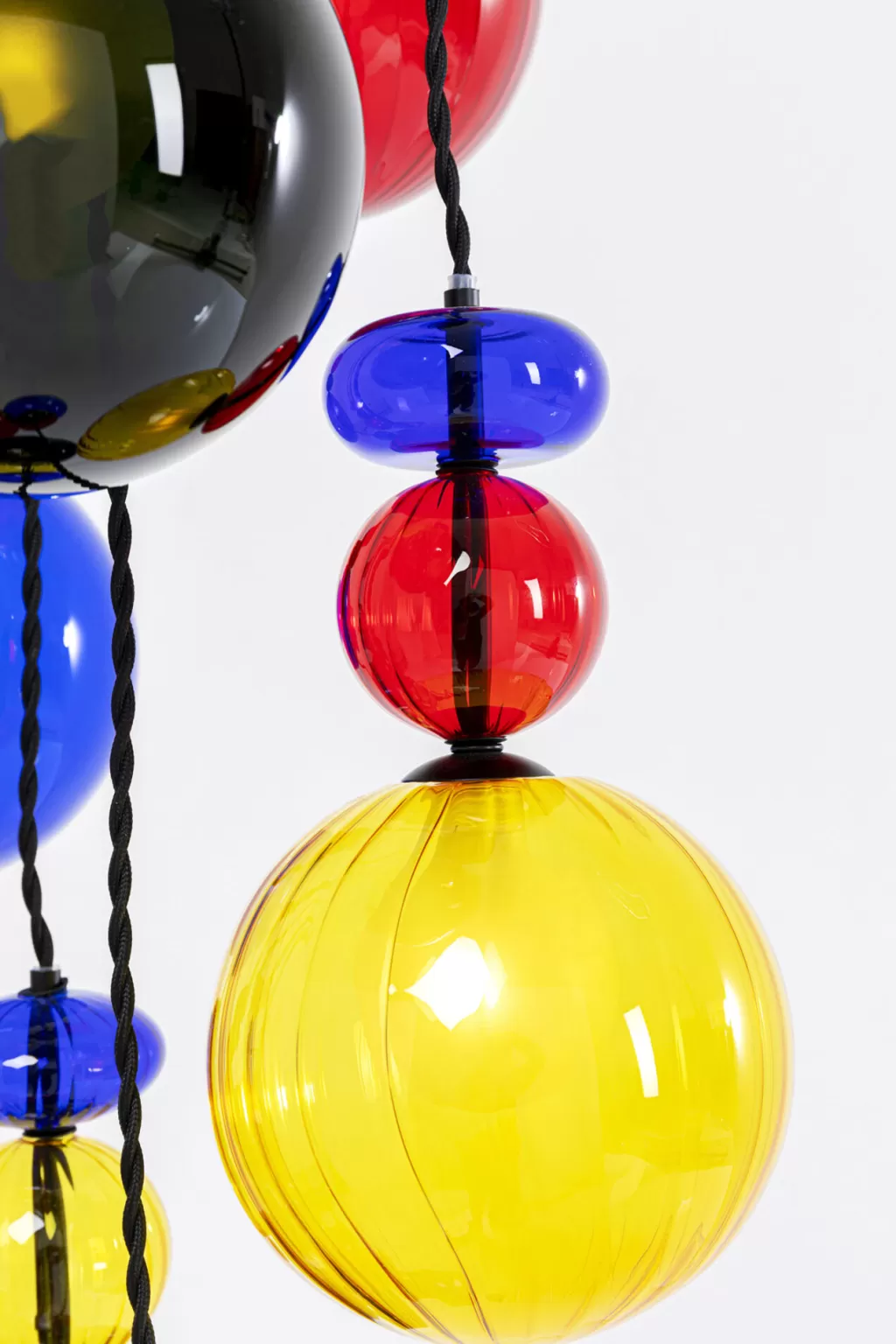 Lustre suspendu Mazzo Nove en spirale - Design contemporain KARE, diamètre 44 cm