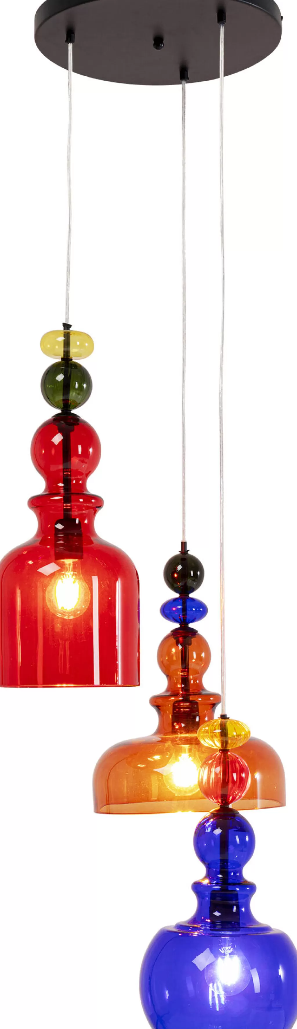 Lustre design Mazzo Tre Spiral avec 3 spirales contemporaines - Diamètre 48 cm - Suspension élégante pour intérieur moderne (Collection KARE Design)
