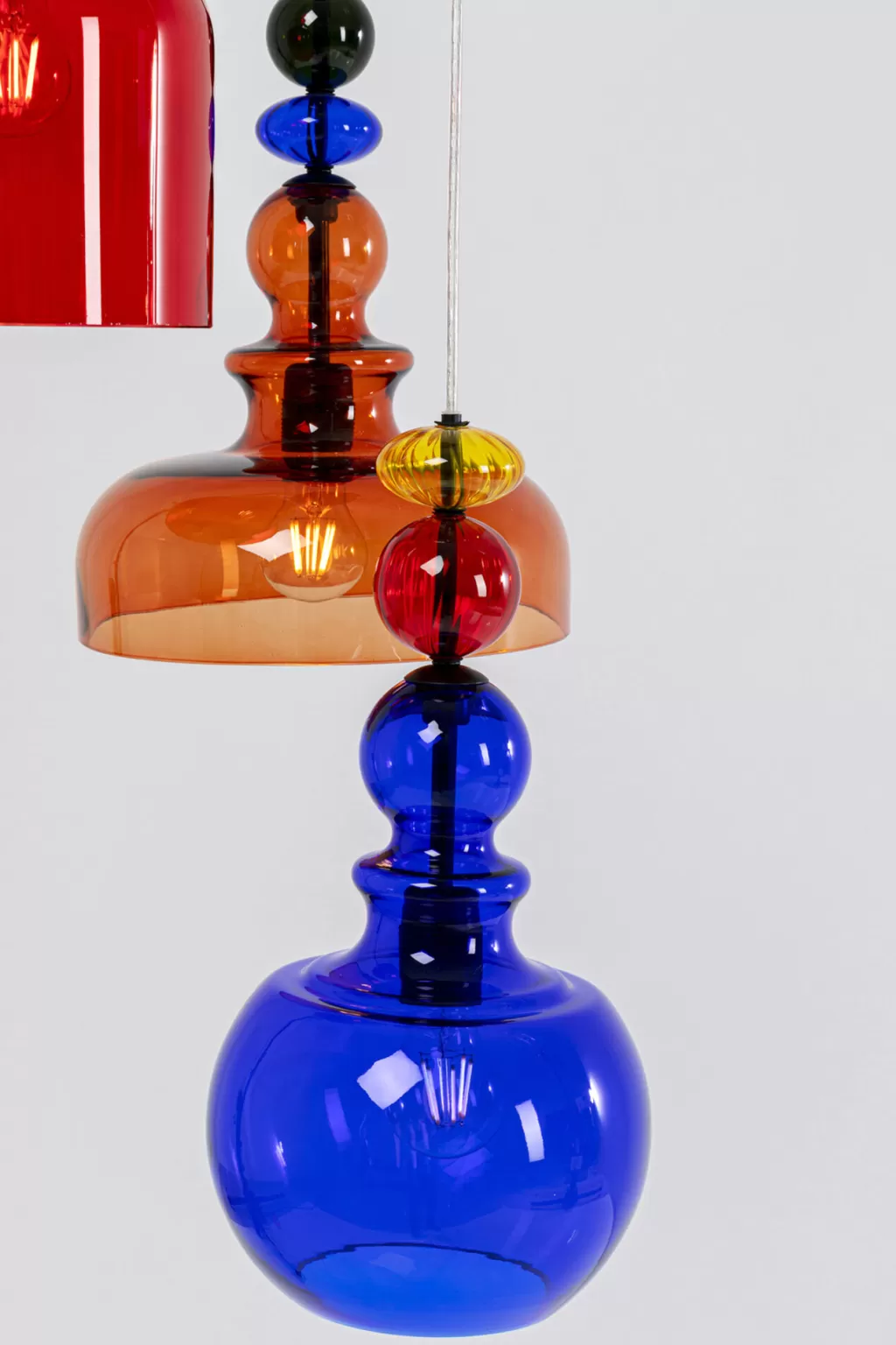Lustre design Mazzo Tre Spiral avec 3 spirales contemporaines - Diamètre 48 cm - Suspension élégante pour intérieur moderne (Collection KARE Design)