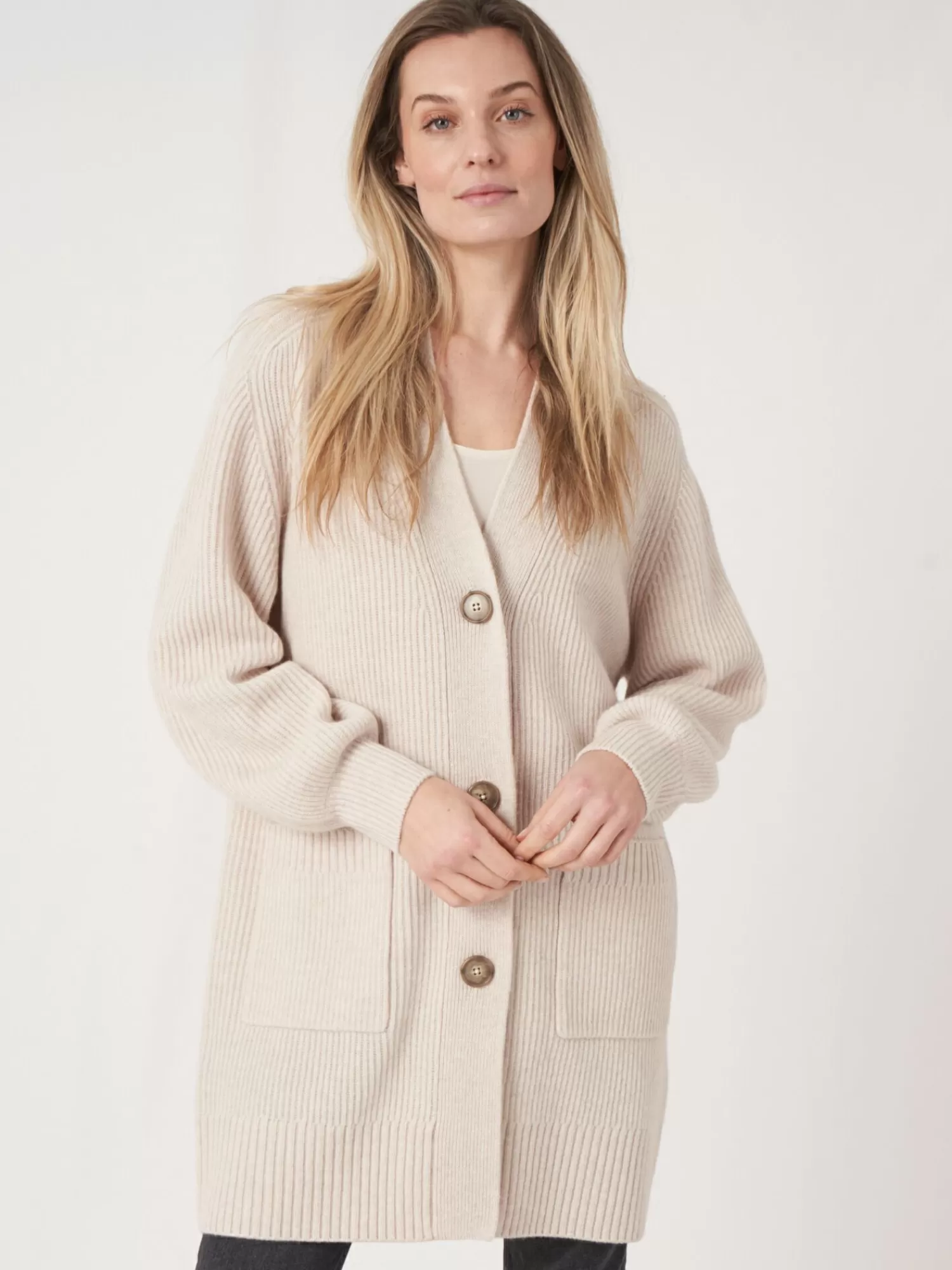 Veste Femme Mi-Longue Rayures Horizontales - Style Décontracté avec Poches Fonctionnelles - Prix Doux