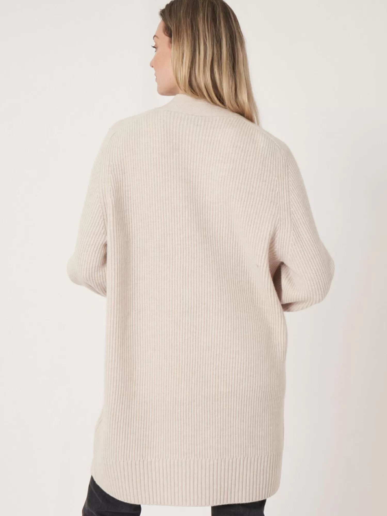 Veste Femme Mi-Longue Rayures Horizontales - Style Décontracté avec Poches Fonctionnelles - Prix Doux