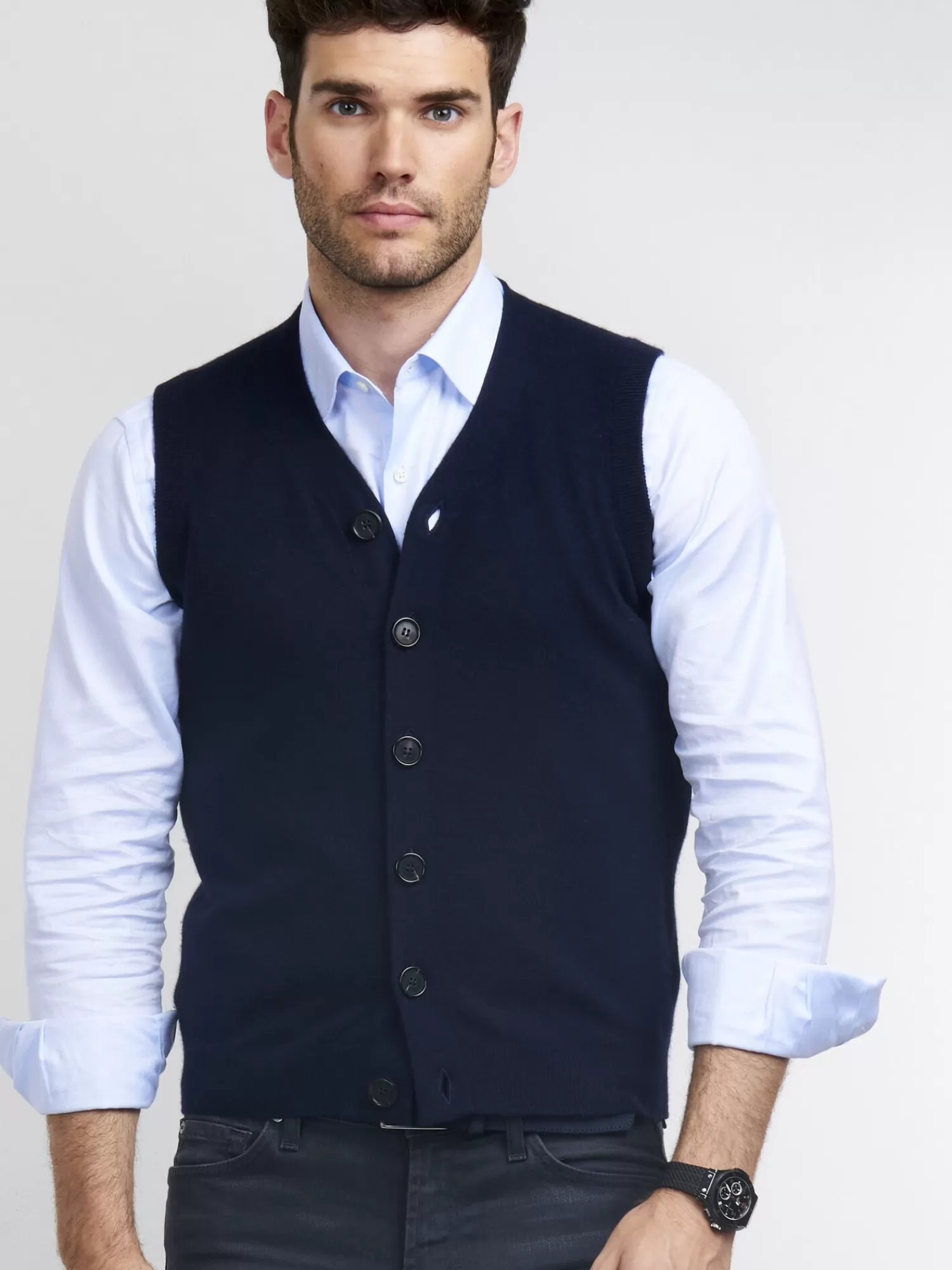 Gilet Homme Élégant Sans Manches à Boutons - Soldes Exclusives Dernière Chance