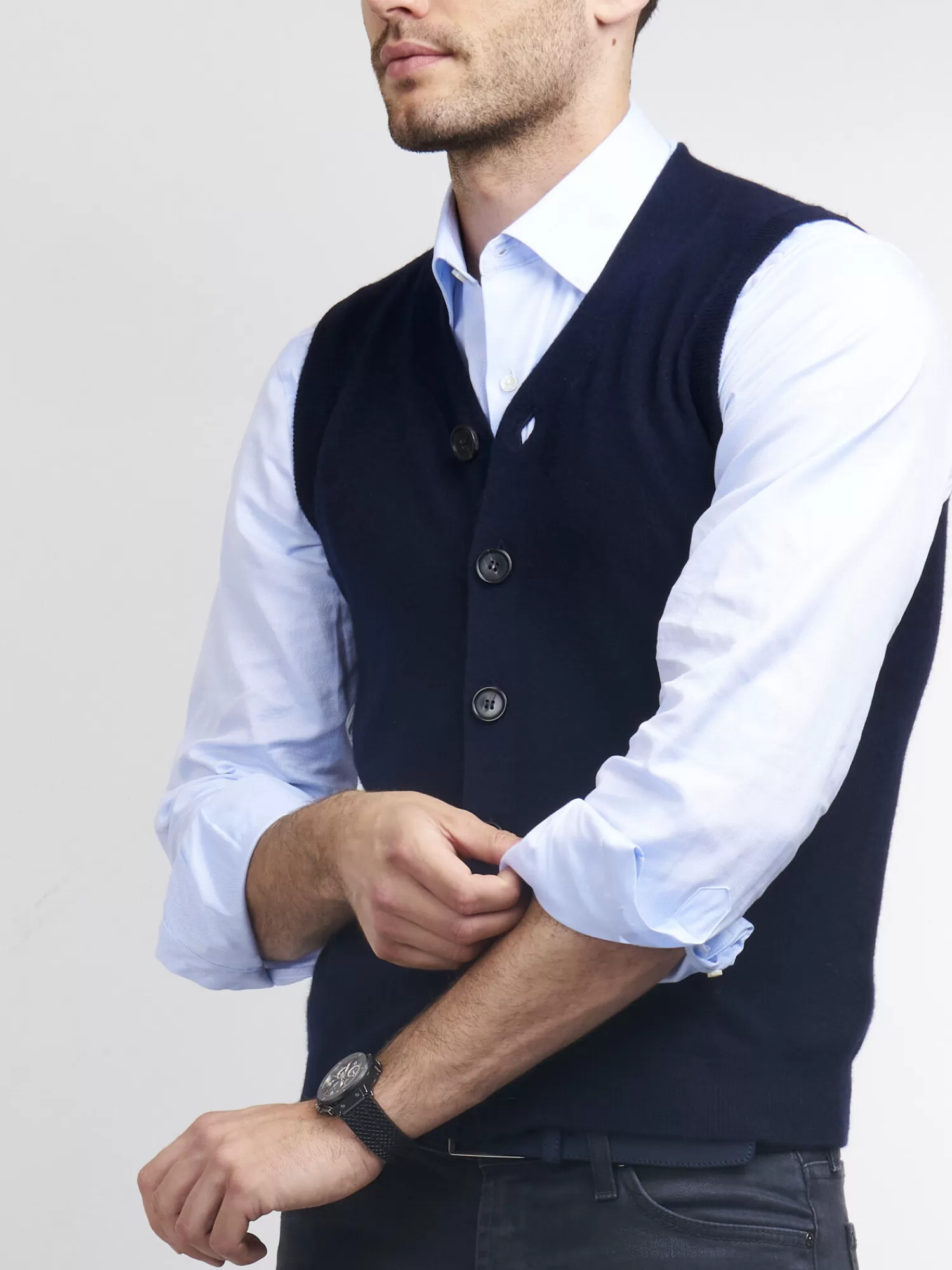 Gilet Homme Élégant Sans Manches à Boutons - Soldes Exclusives Dernière Chance
