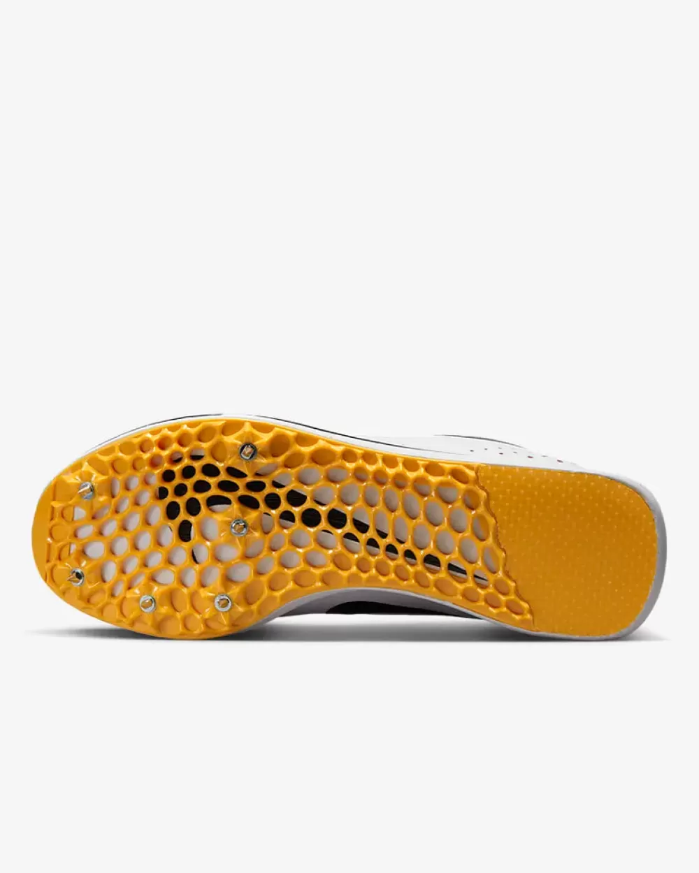 Chaussures de Performance Nike Triple Saut Elite 2 - Édition Dynamique Bleu Vitesse & Orange Sécurité sur Fond Blanc