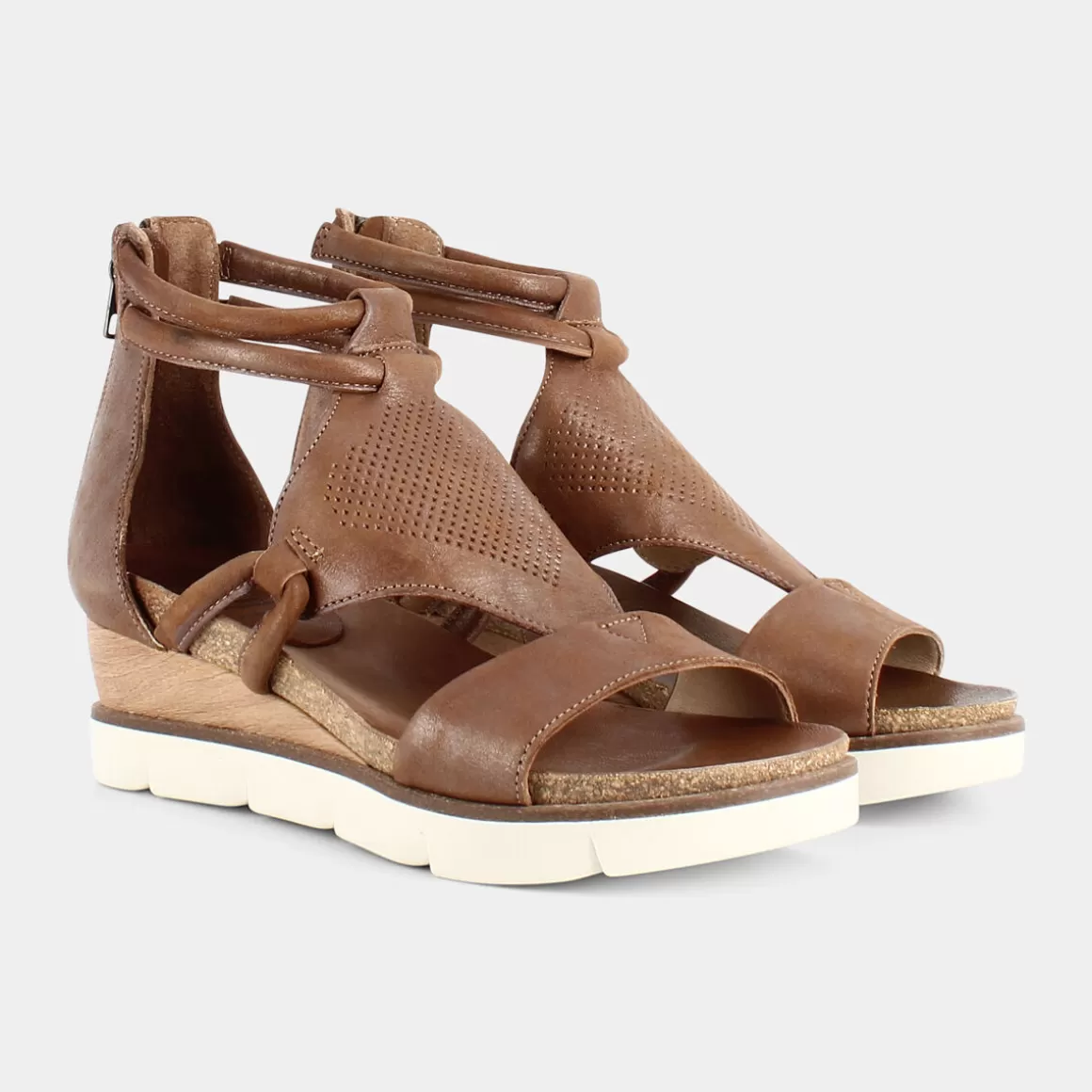 Sandales PATTI DI LUNA Printemps-Été - Modèle OL-E22D01 en Cuir Véritable Marron, Confort Optimal & Style Intemporel - Nuances Chaleureuses pour Look Urbain Raffiné - Élégance Italienne au Quotidien
