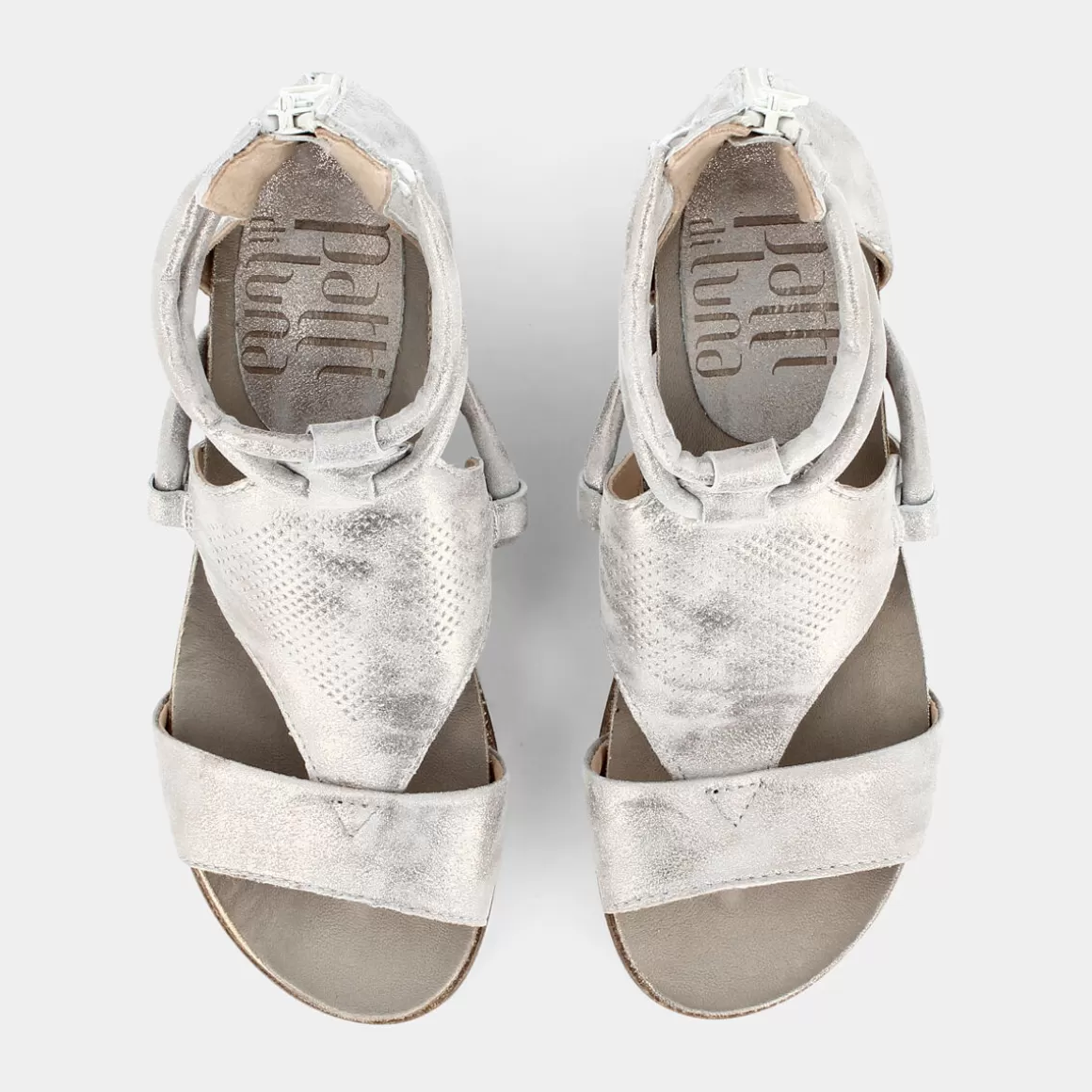 Sandales Printanières PATTI DI LUNA en Cuir Souple - Modèle OL-E22D Nuance Sable Élégant