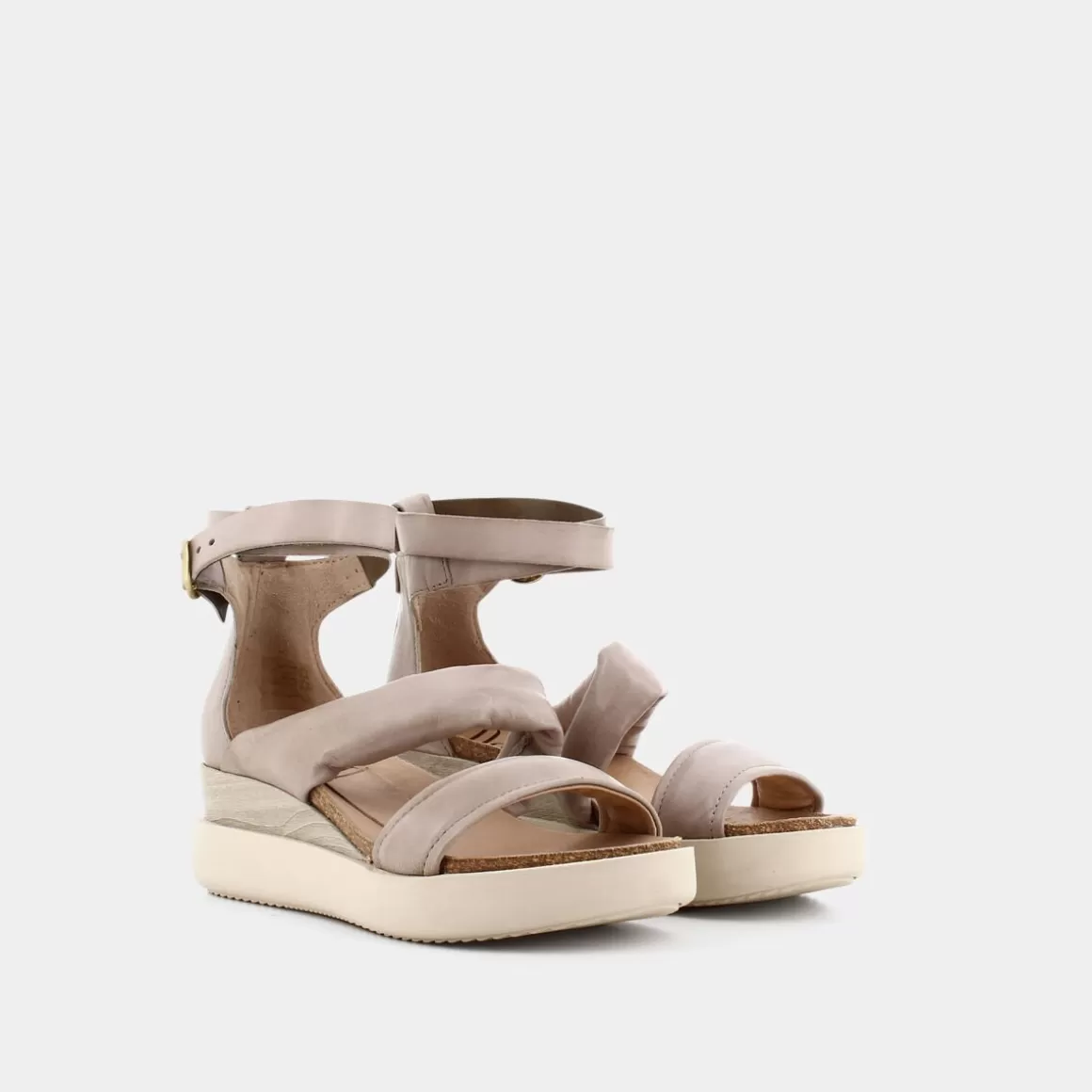 Sandales Luna Patti en cuir beige opale - Modèle OL-E23D - Élégantes et légères pour l'été