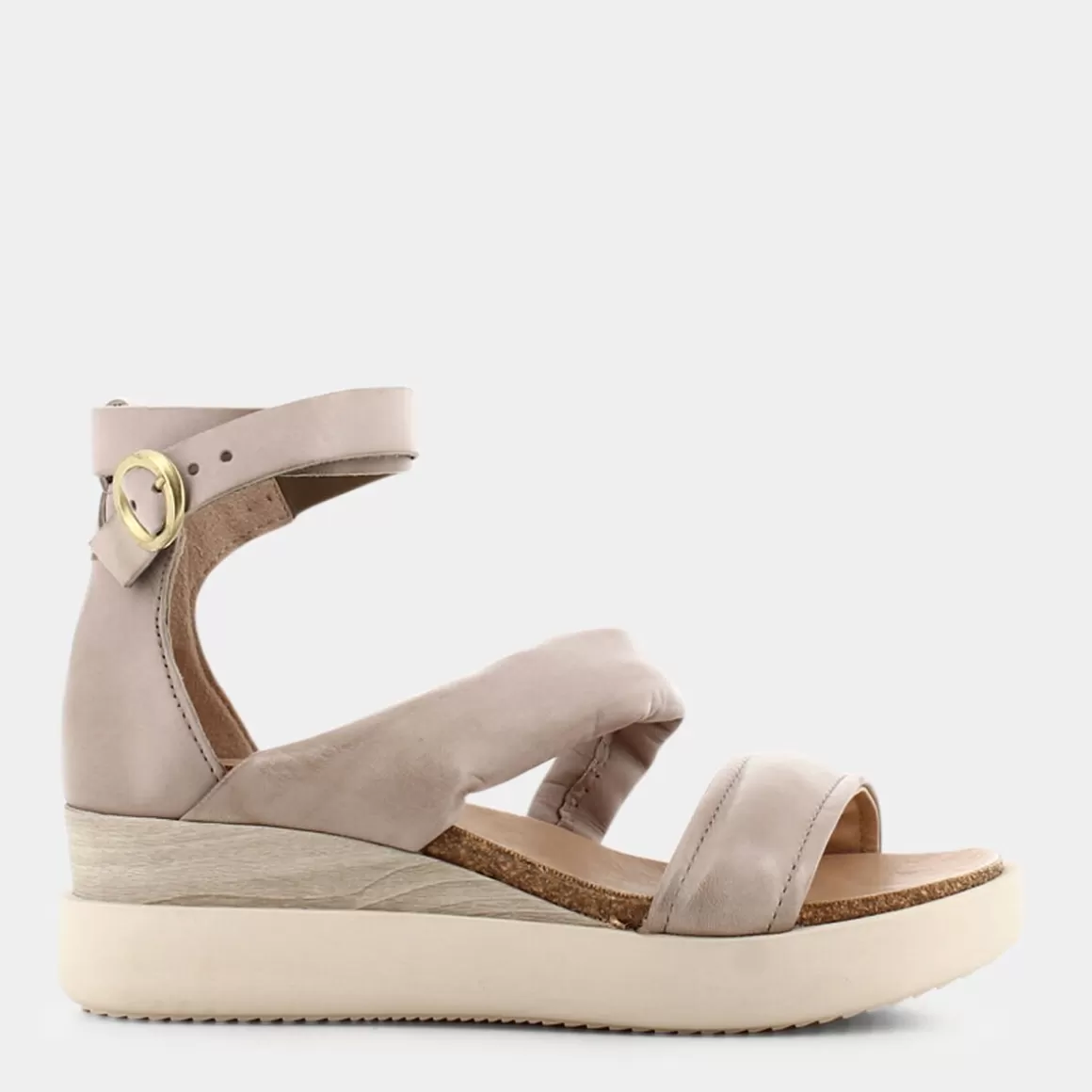Sandales Luna Patti en cuir beige opale - Modèle OL-E23D - Élégantes et légères pour l'été