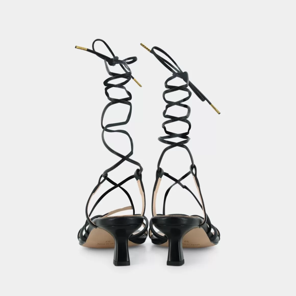 Nouvelle Collection SHEEN - Sandales à Lanières Modèle E22D-04 en Noir Intemporel - Confort & Style Urbain