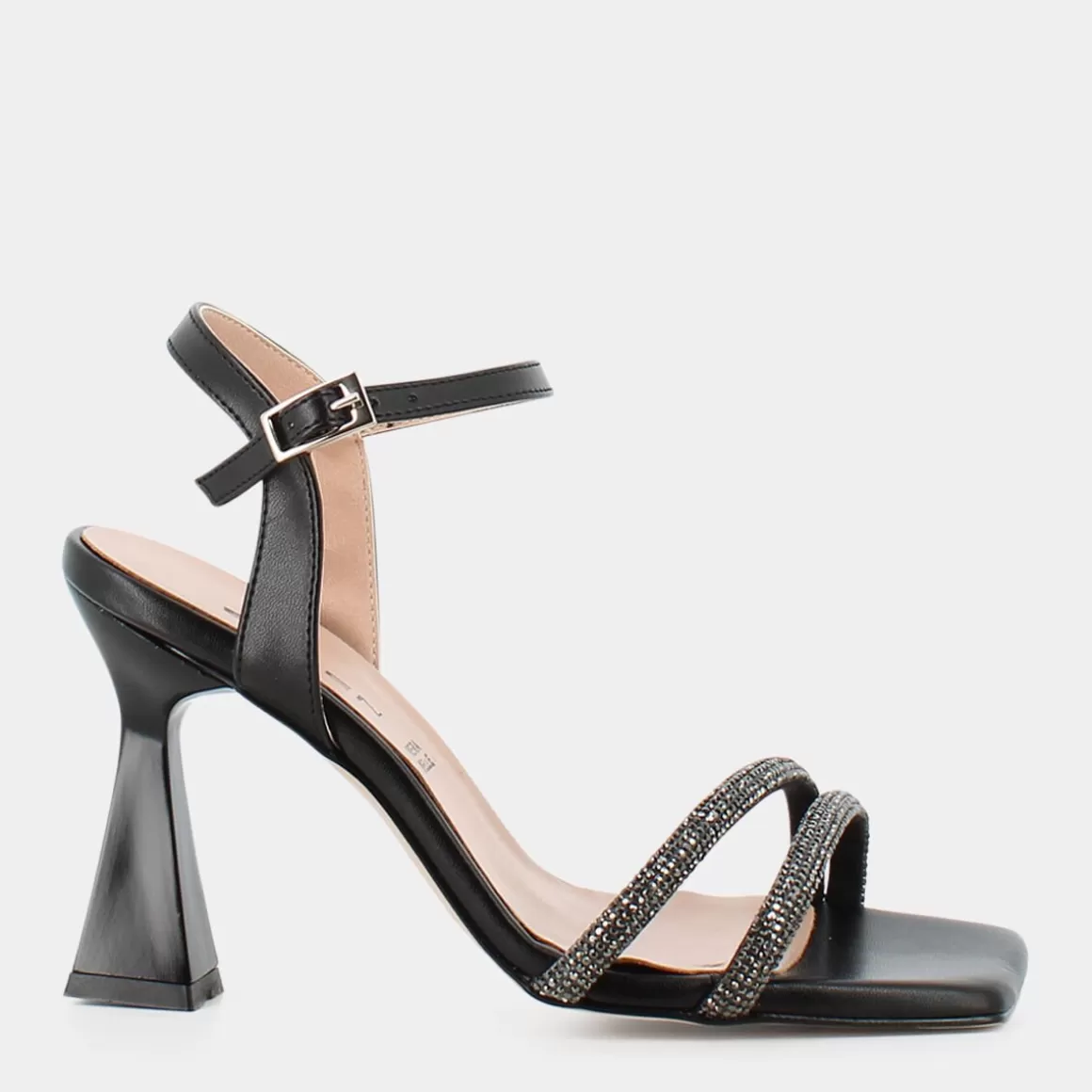 Découvrez les Sandales SHEEN OP-E23D02 en Cuir Souple - Noir Élégant pour Sorties Élégantes | Marque Premium | Chaussures Femmes 2024