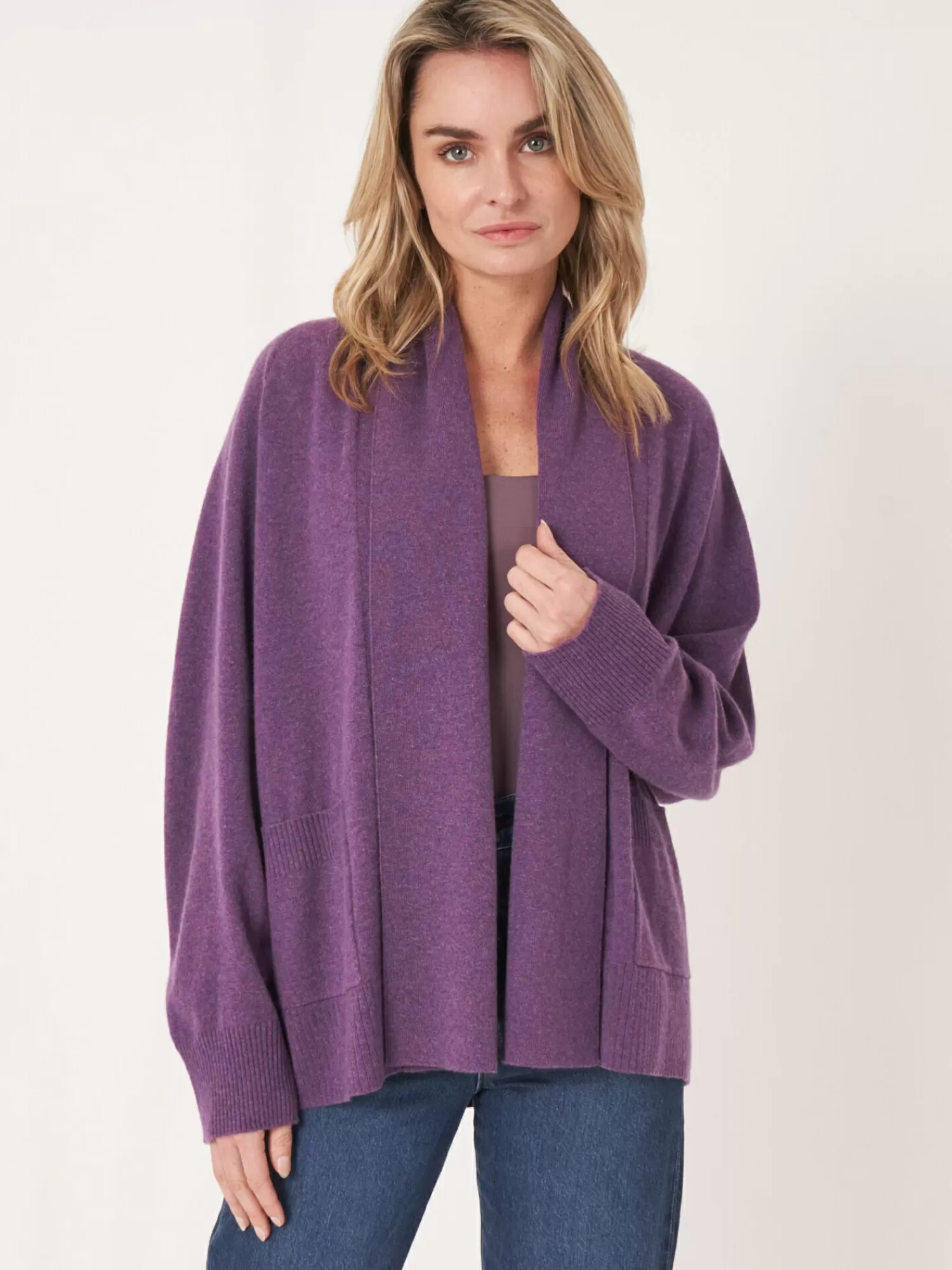 Veste Femme en Cachemire Doux - Col Enveloppant & Poches Fonctionnelles | Promotion Éclair sur Modèle Confortable