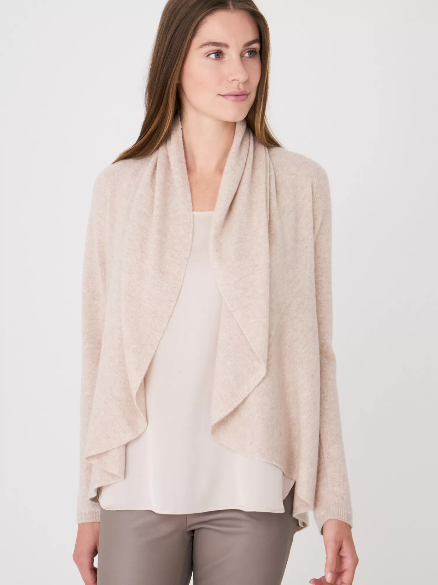 Gilet Femme en Cachemire Bio - Col Enveloppant Doux, Confort Élégant