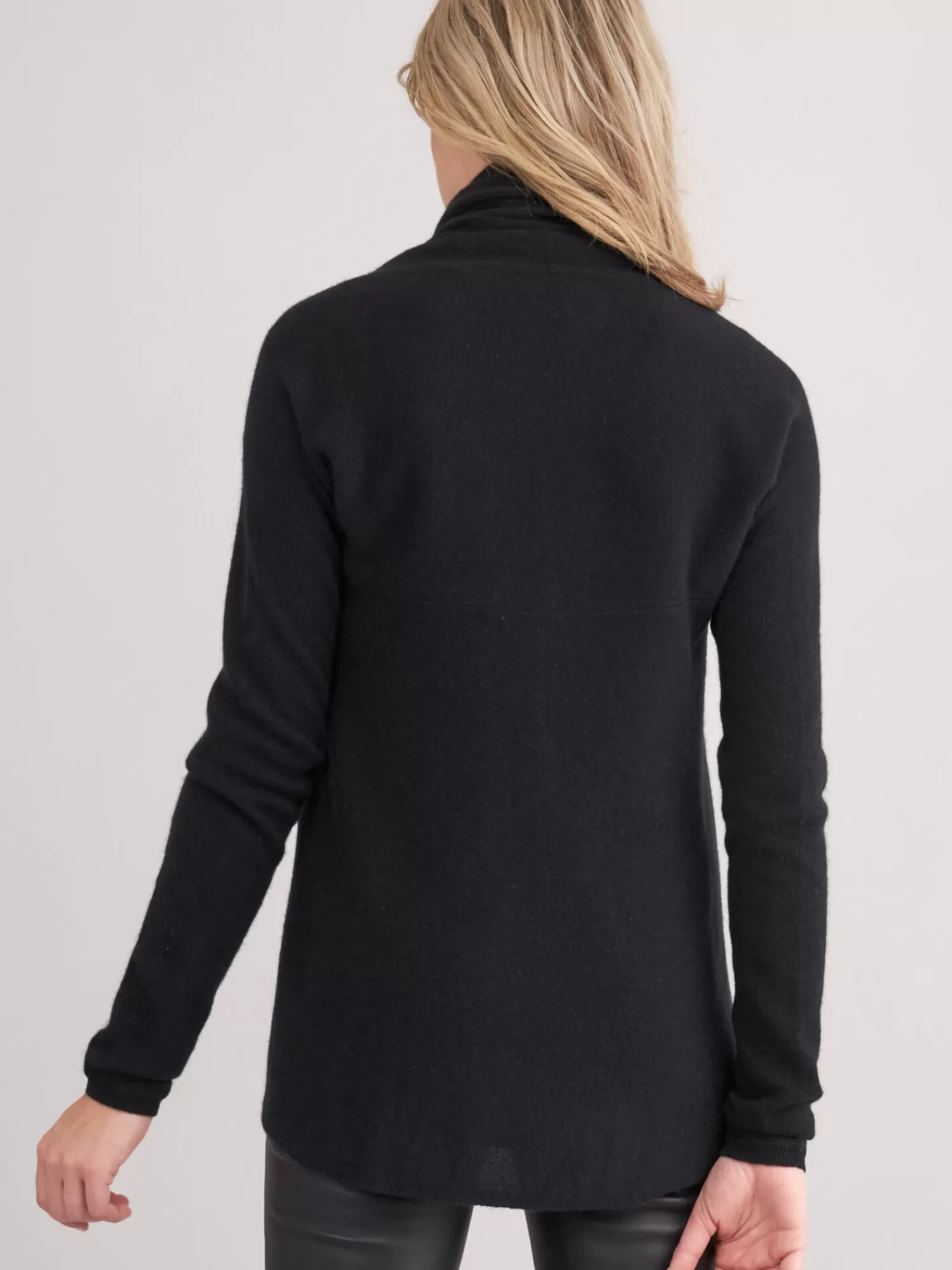 Gilet femme en cachemire bio col châle - Cardigan ouvert élégant à petit prix