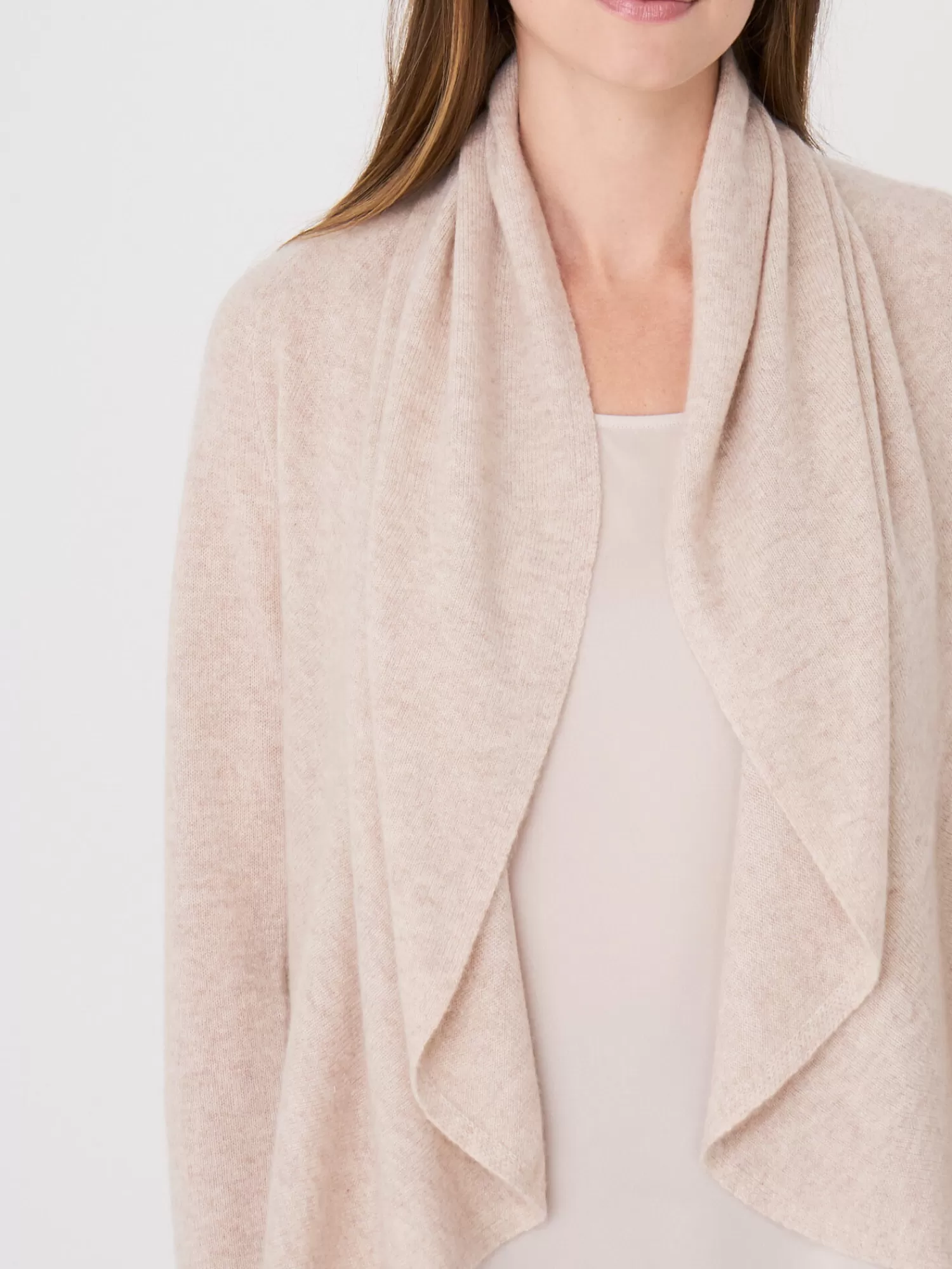 Gilet Femme en Cachemire Bio - Col Enveloppant Doux, Confort Élégant