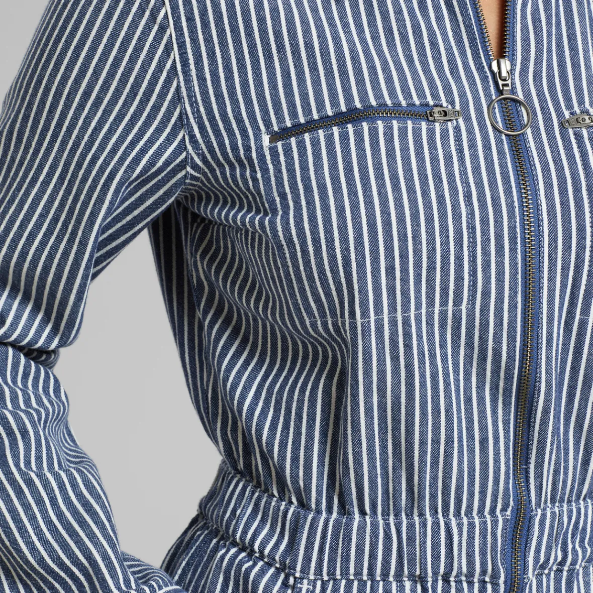 Combinaison Femme Hultsfred - Style Travail Élégant avec Rayures Bleues | Vêtement Une Pièce Confortable