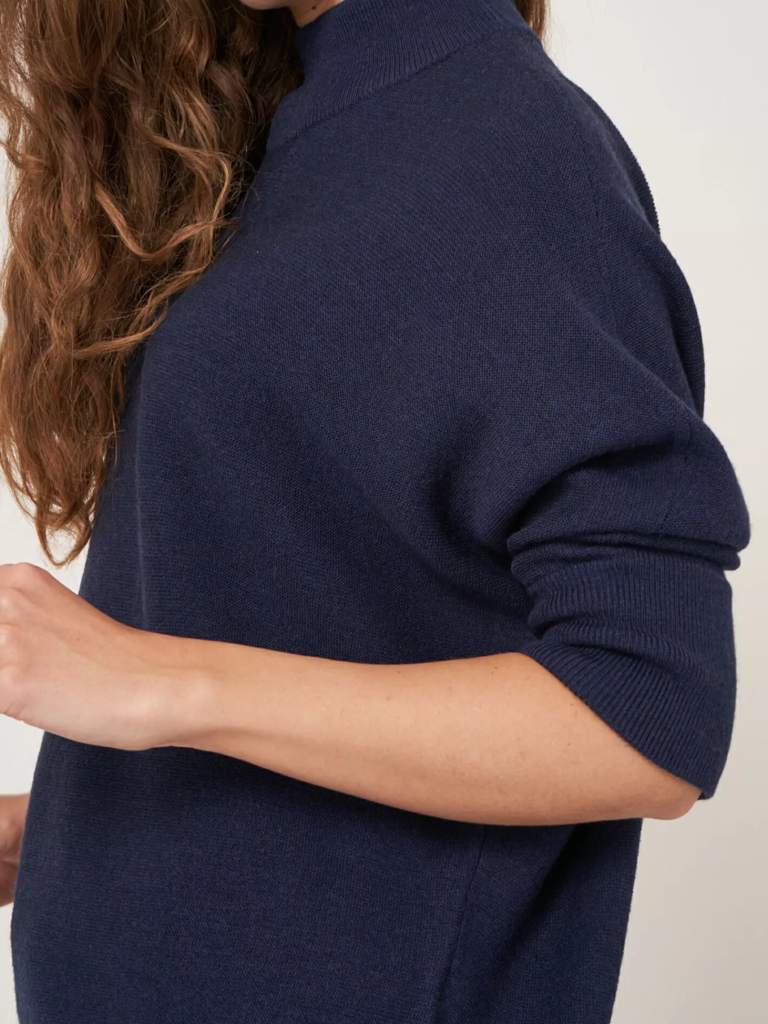 Pull femme en laine mérinos - Coupe oversize bohème avec emmanchures évasées - Manches trois quarts confortables - Idéal pour un look décontracté élégant