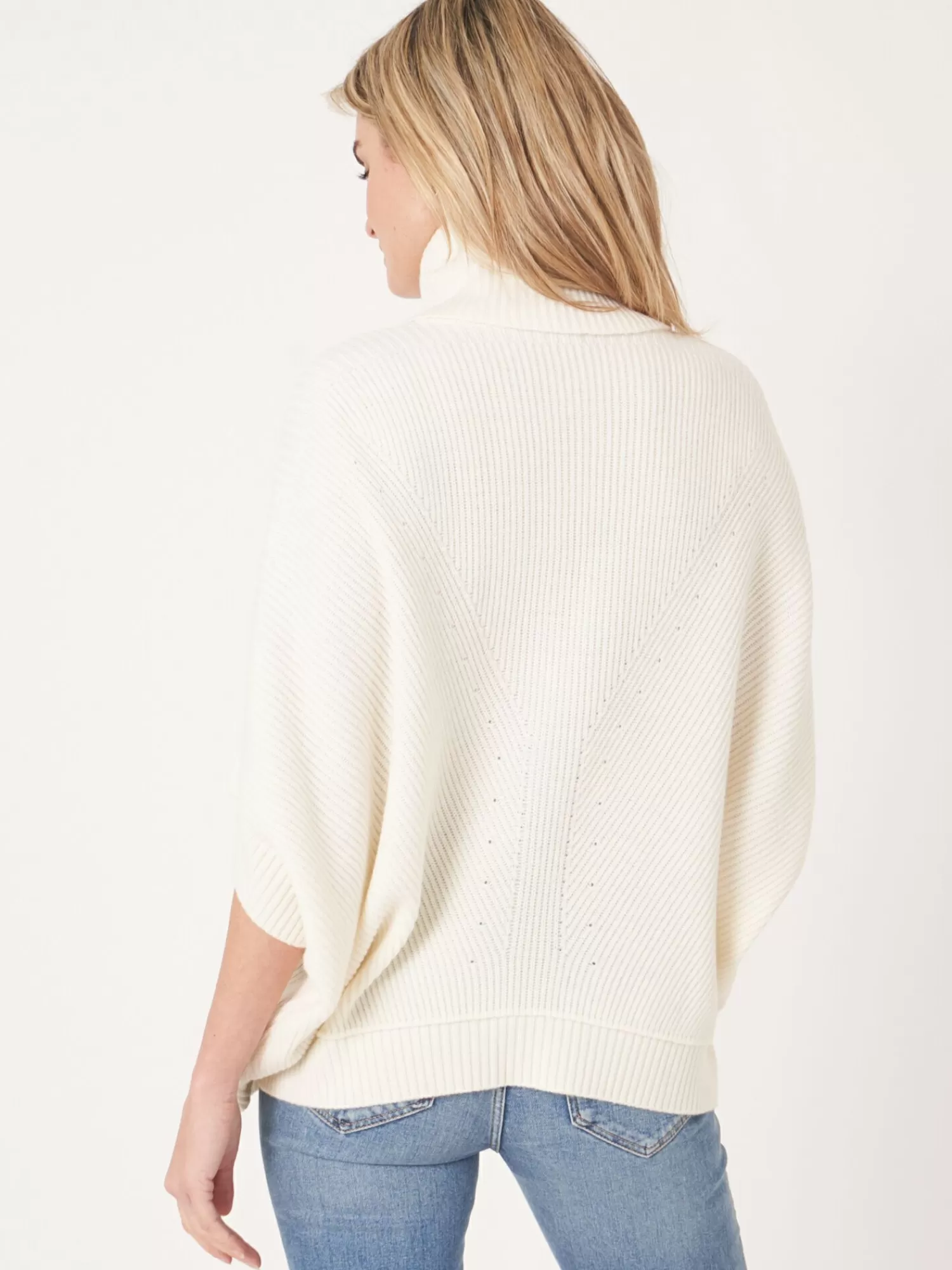 Pull Poncho Femme Taille Large - Col Roulé Épais en Laine Douce | Promotion Express sur les Vêtements Chauds Tendance