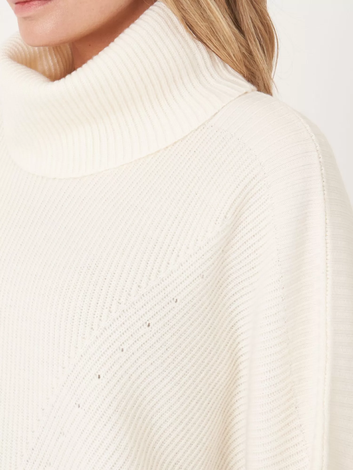 Pull Poncho Femme Taille Large - Col Roulé Épais en Laine Douce | Promotion Express sur les Vêtements Chauds Tendance