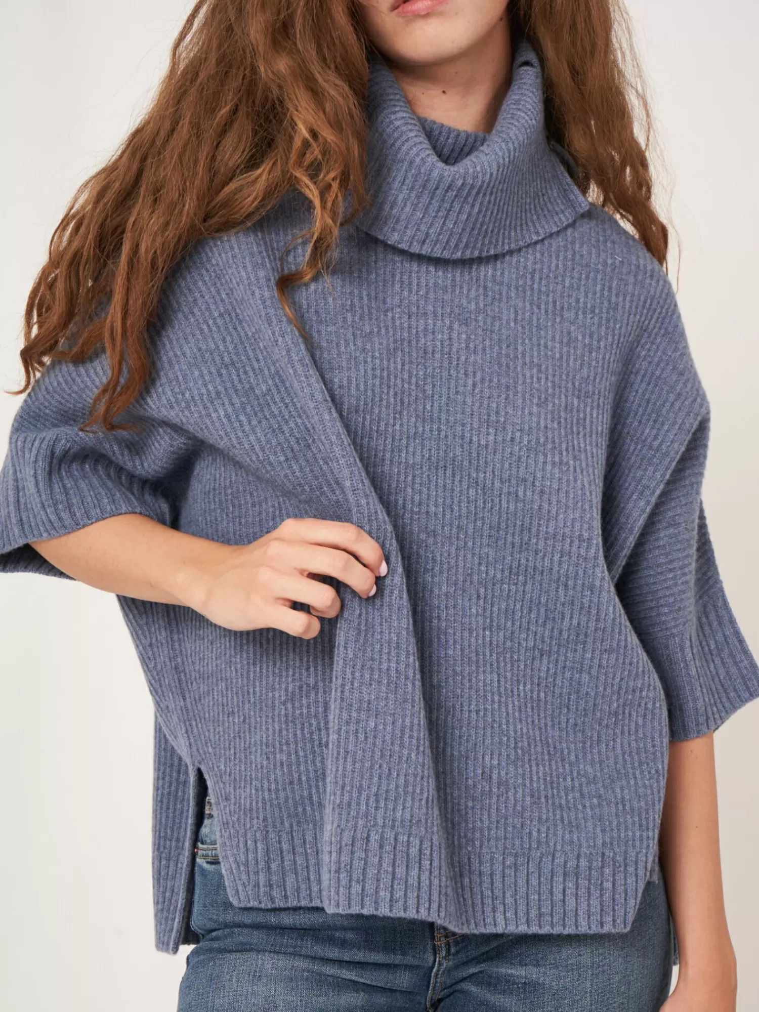 Doudoune Poncho Femme Épaisse - Col Montant Oversize Tendance pour Confort Hivernal
