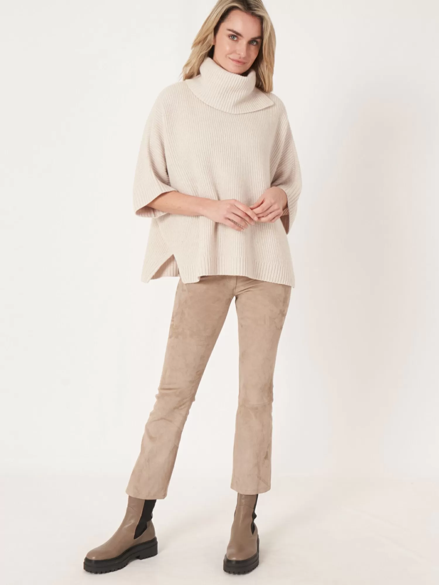 Déstockage exclusif : Sweat à capuche oversize avec encolure roulée - Pull féminin confortable pour look décontracté