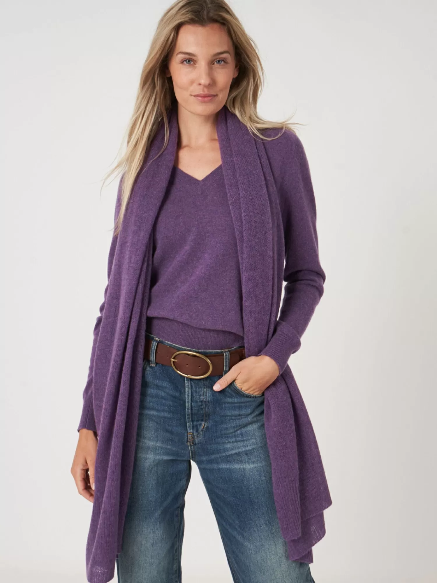 Écharpe Femme Oversized à Motifs Côtes - Tissu Doux Hiver - Accessoire Tendance pour Tenue Décontractée