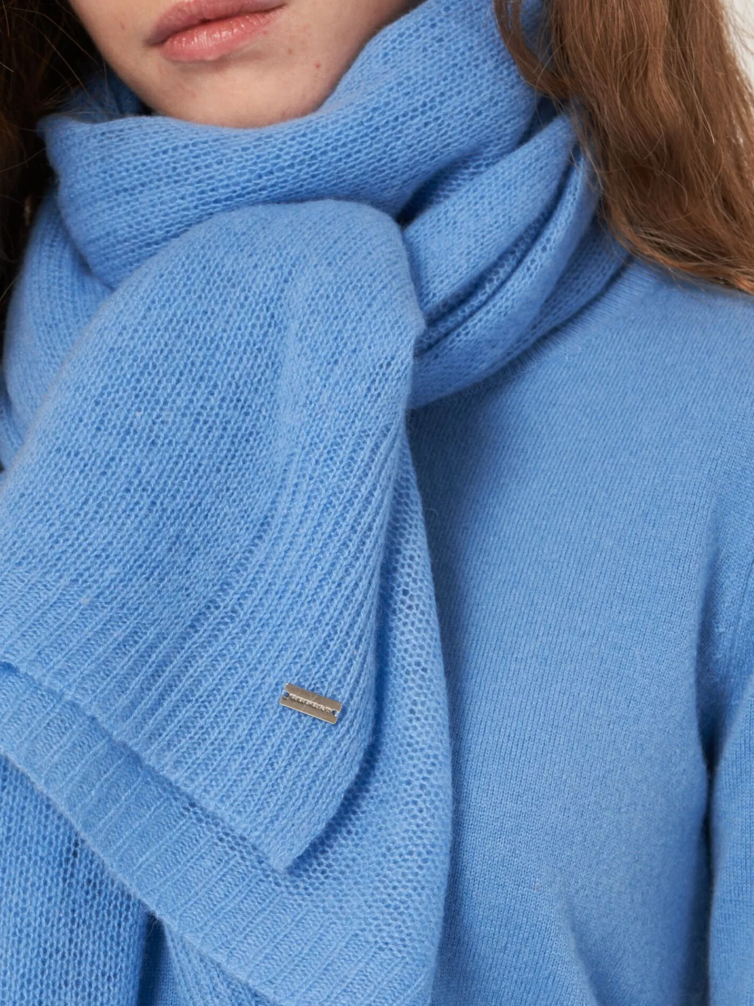 Écharpe Femme XXL en Laine avec Motif Côtelé - Modèle Confortable Déstockage Tendance