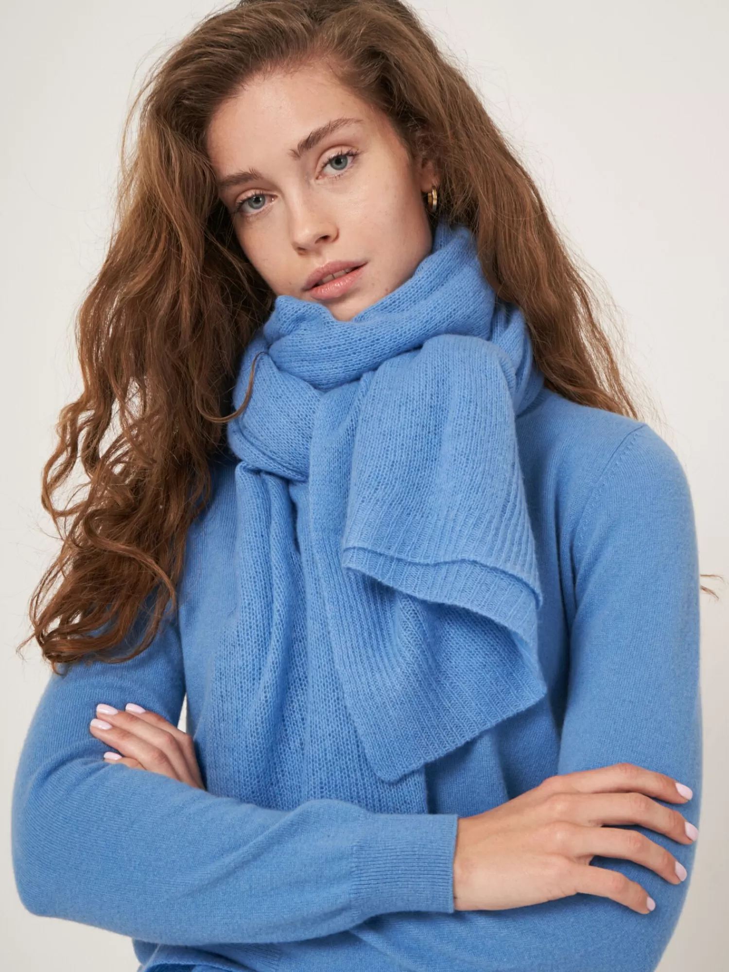 Écharpe Femme XXL en Laine avec Motif Côtelé - Modèle Confortable Déstockage Tendance