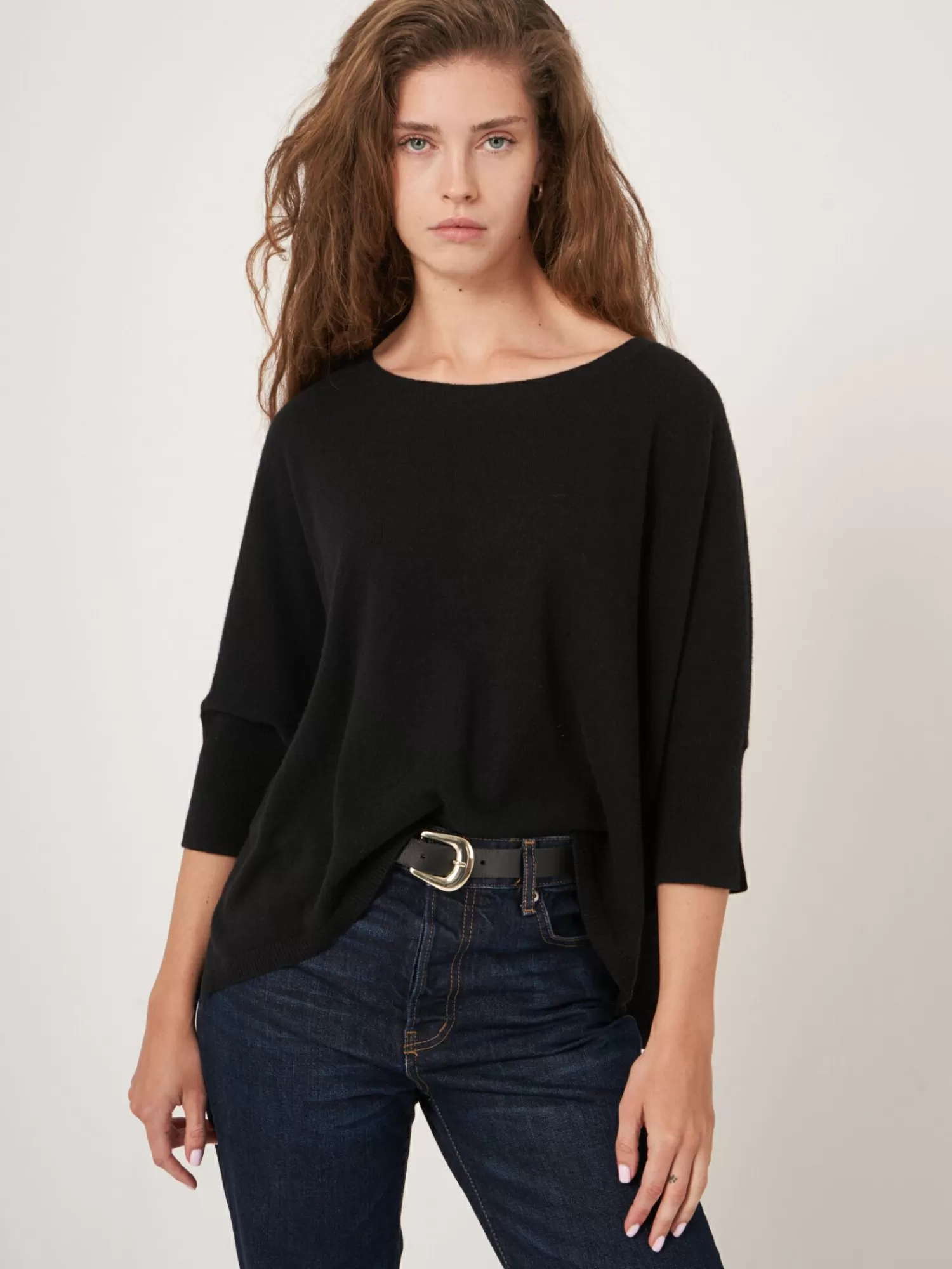 Déstockage : Pull Femme Large en Cachemire Biologique - Modèle Confortable pour l'Hiver